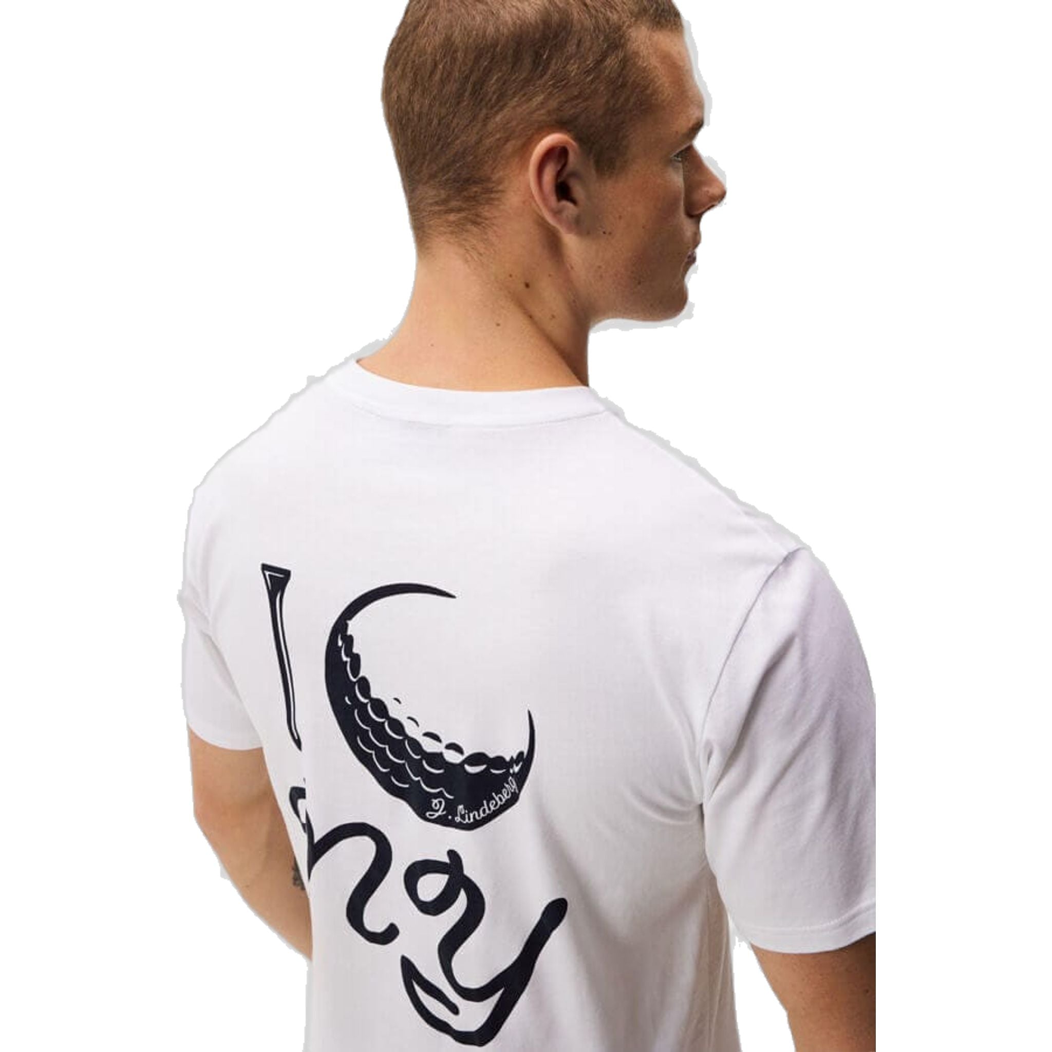 T-shirt blanc pour homme J. Lindeberg Dale