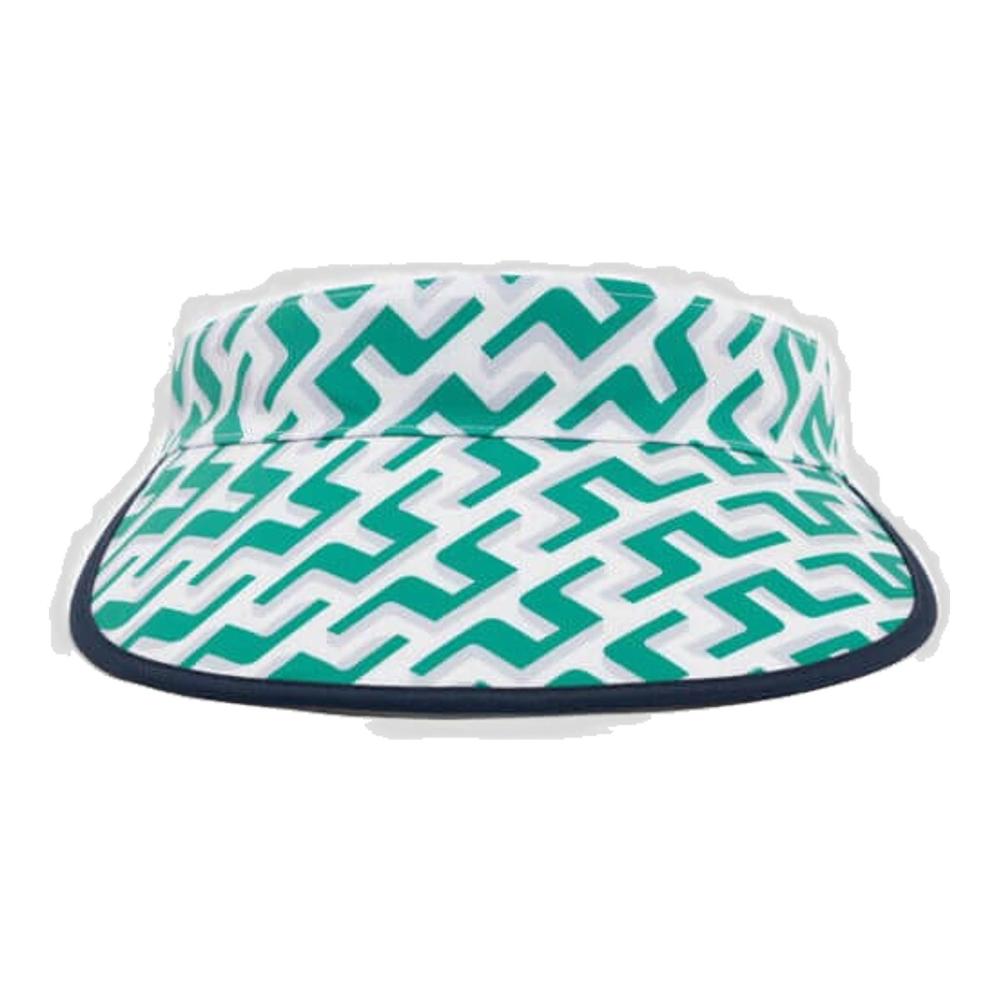 Casquette de golf J. Lindeberg W Visor, imprimé Alba Green, monogramme 3D Bridge pour femme