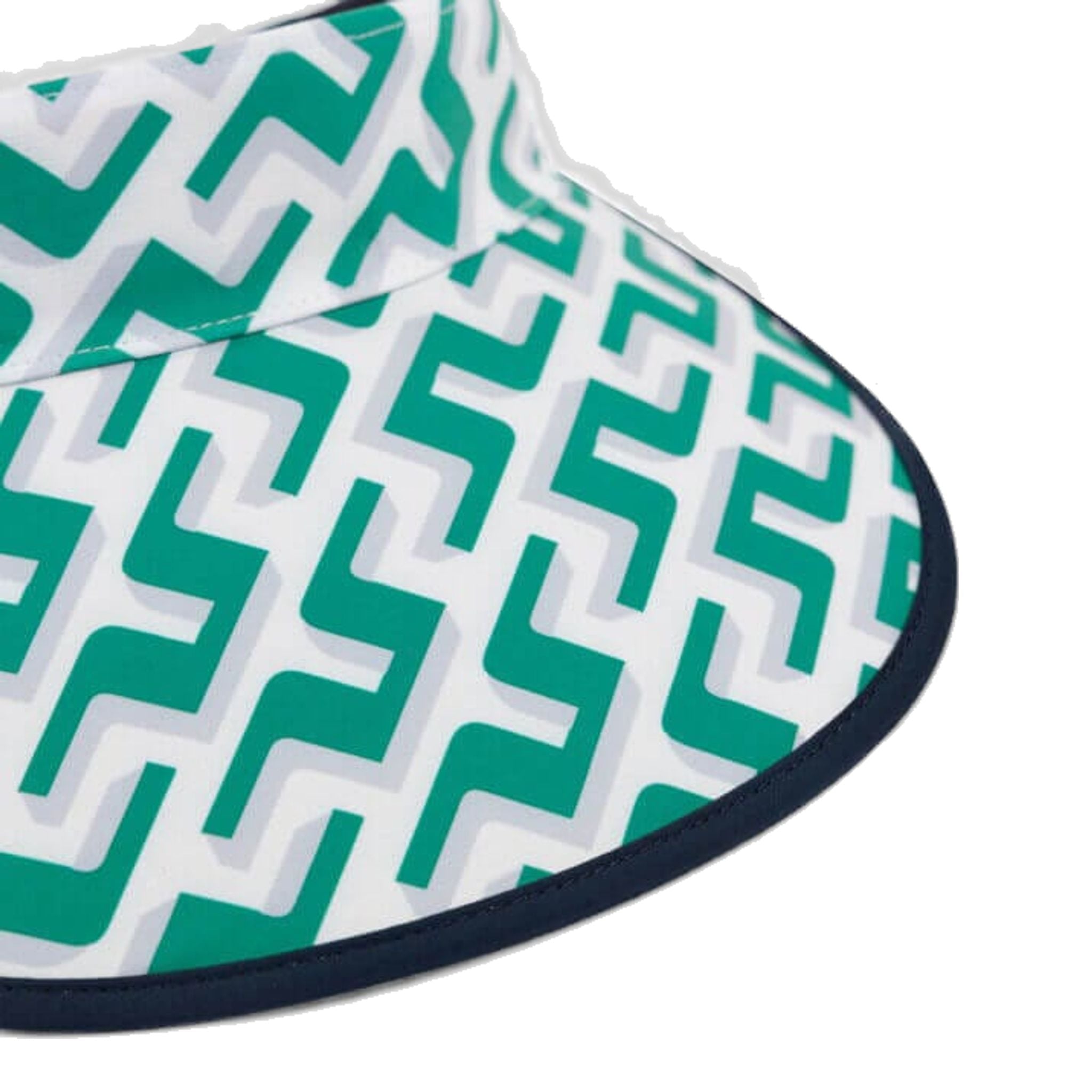 Casquette de golf J. Lindeberg W Visor, imprimé Alba Green, monogramme 3D Bridge pour femme