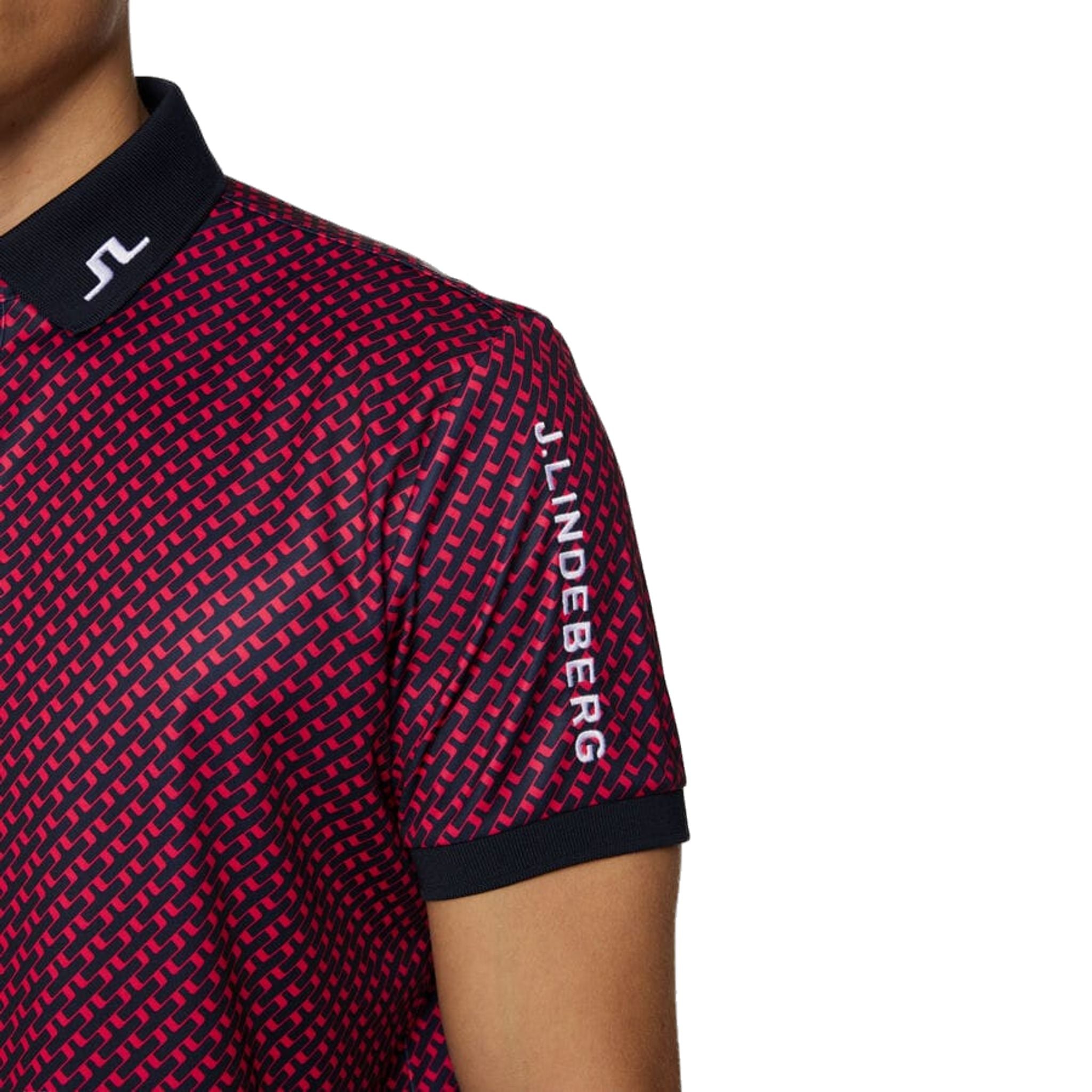 J. Lindeberg Tour Tech Print Polo Hommes
