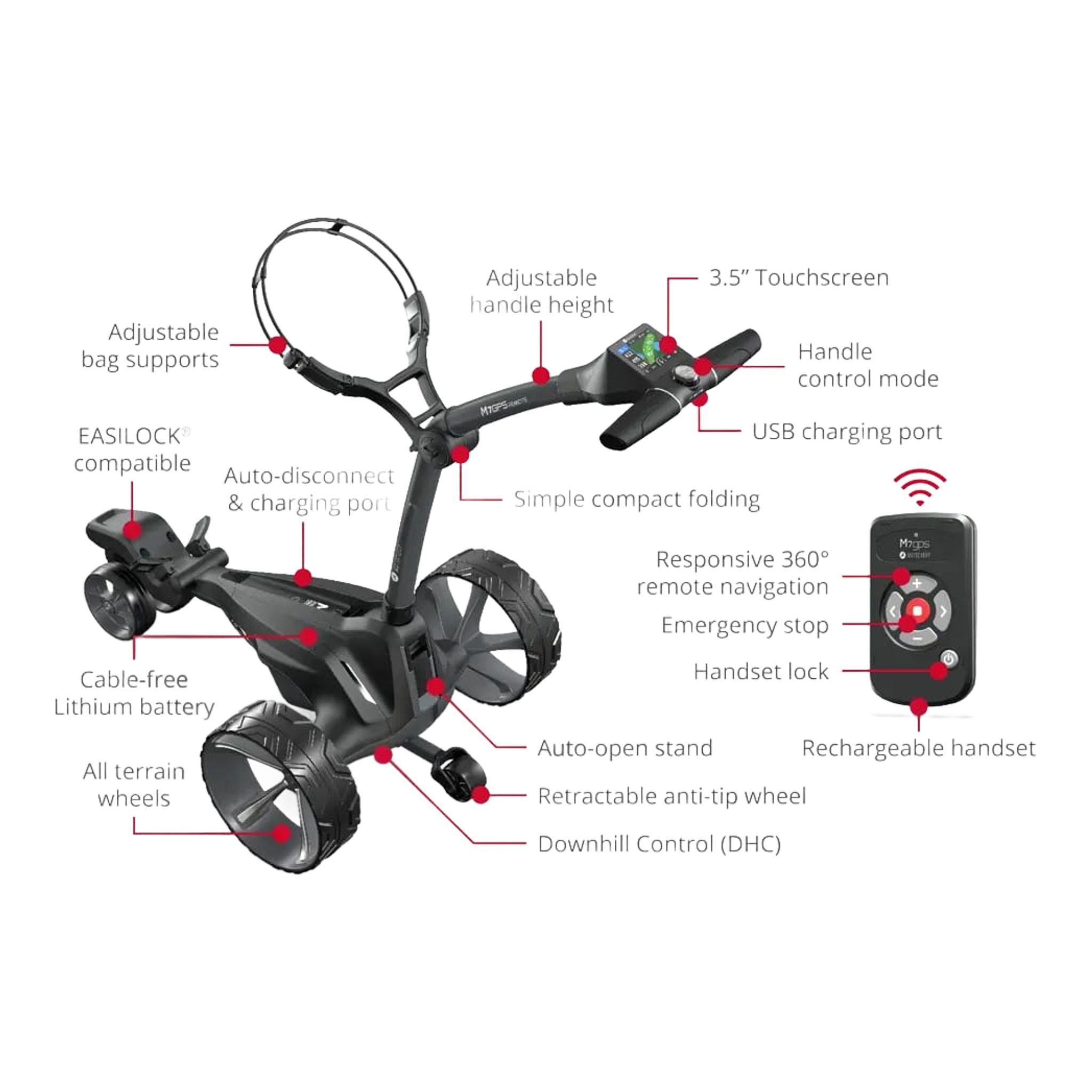 Chariot électrique Motocaddy M7 GPS Remote Ultra