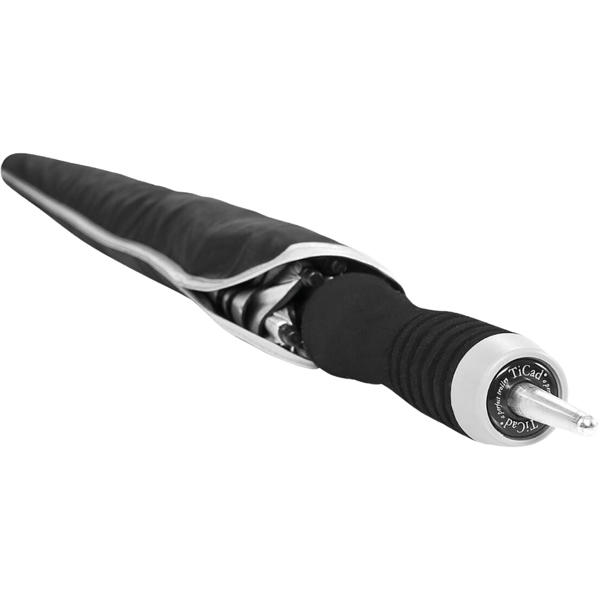 Parapluie coupe-vent argenté TiCad