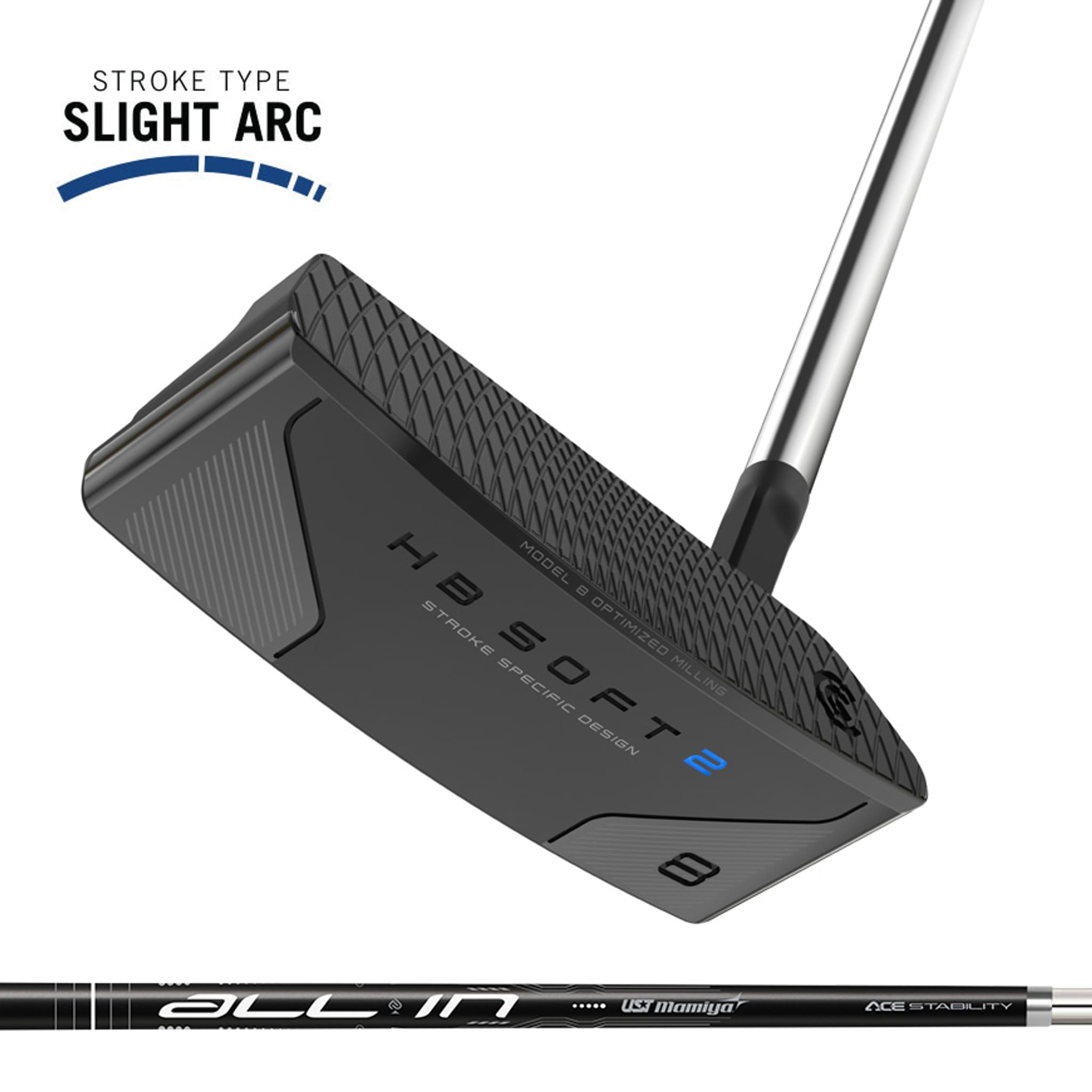 Putter Cleveland HB Soft 2 noir satiné n° 8S