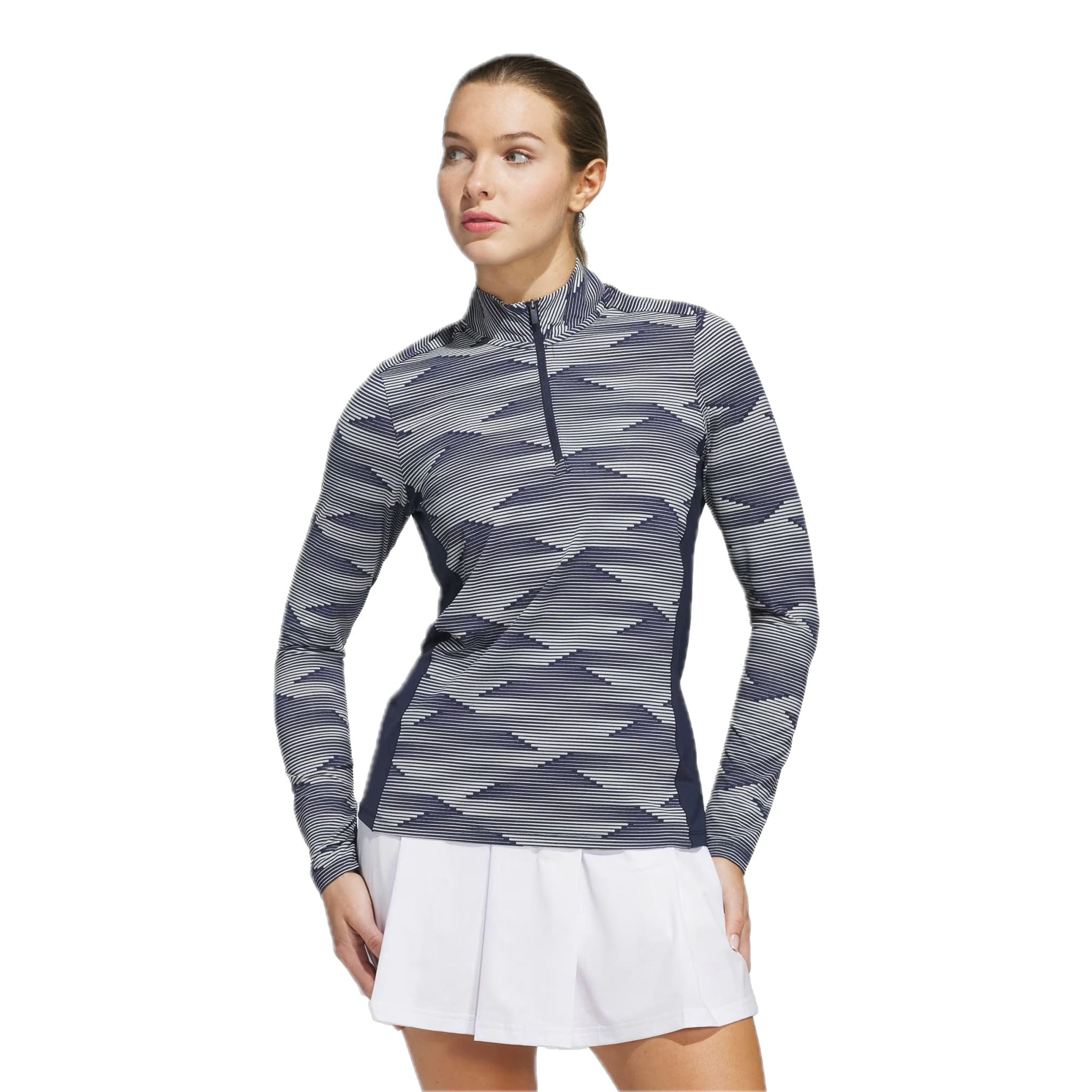 Polo Adidas Ultimate365 imprimé à col zippé 1/4 pour femme