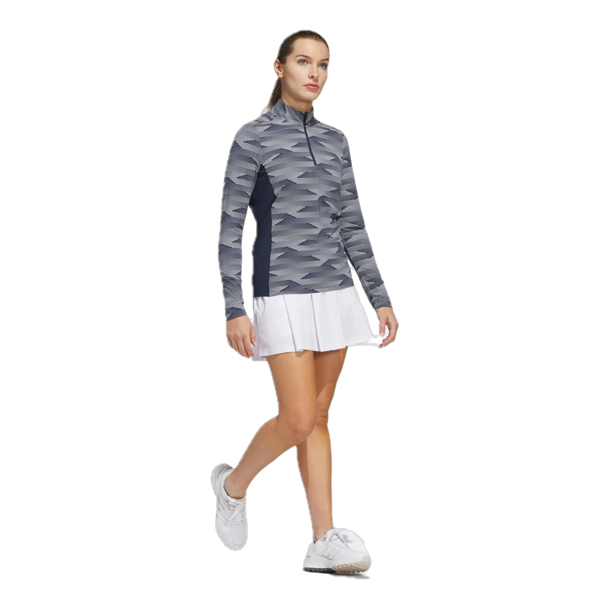 Polo Adidas Ultimate365 imprimé à col zippé 1/4 pour femme
