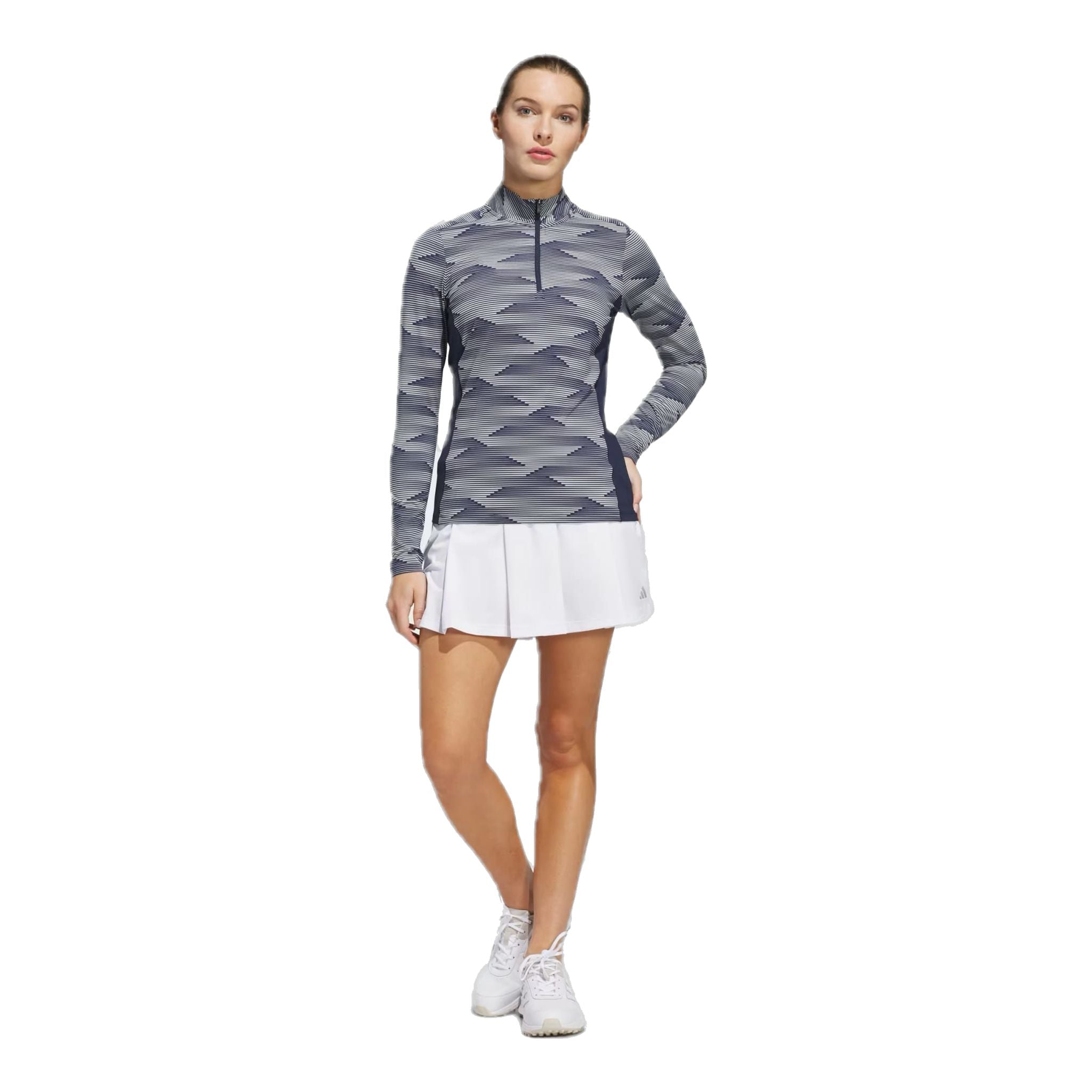 Polo Adidas Ultimate365 imprimé à col zippé 1/4 pour femme
