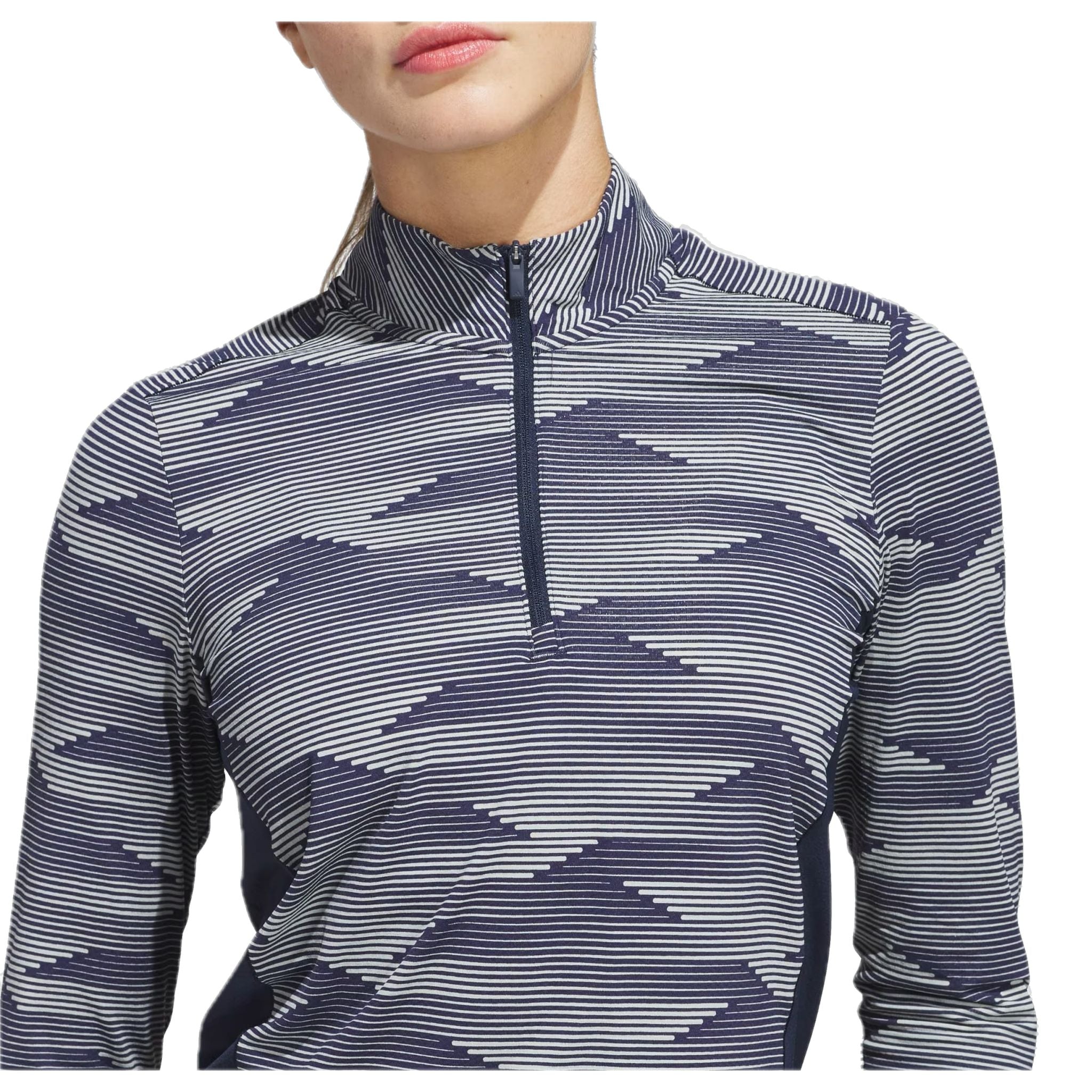 Polo Adidas Ultimate365 imprimé à col zippé 1/4 pour femme