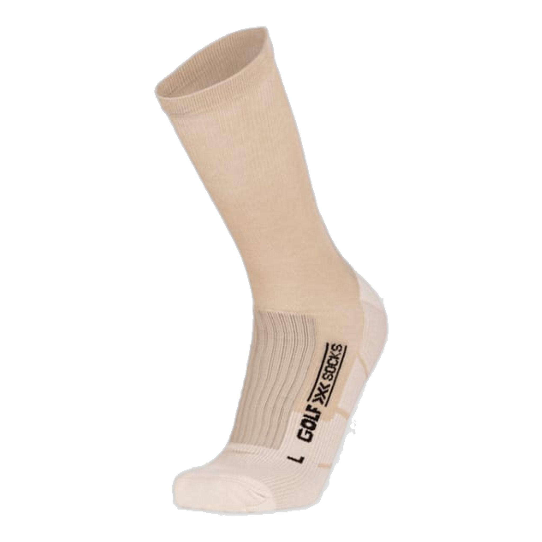 Chaussettes de golf X-Socks pour homme, mi-mollet, beige, tailles 48-50.