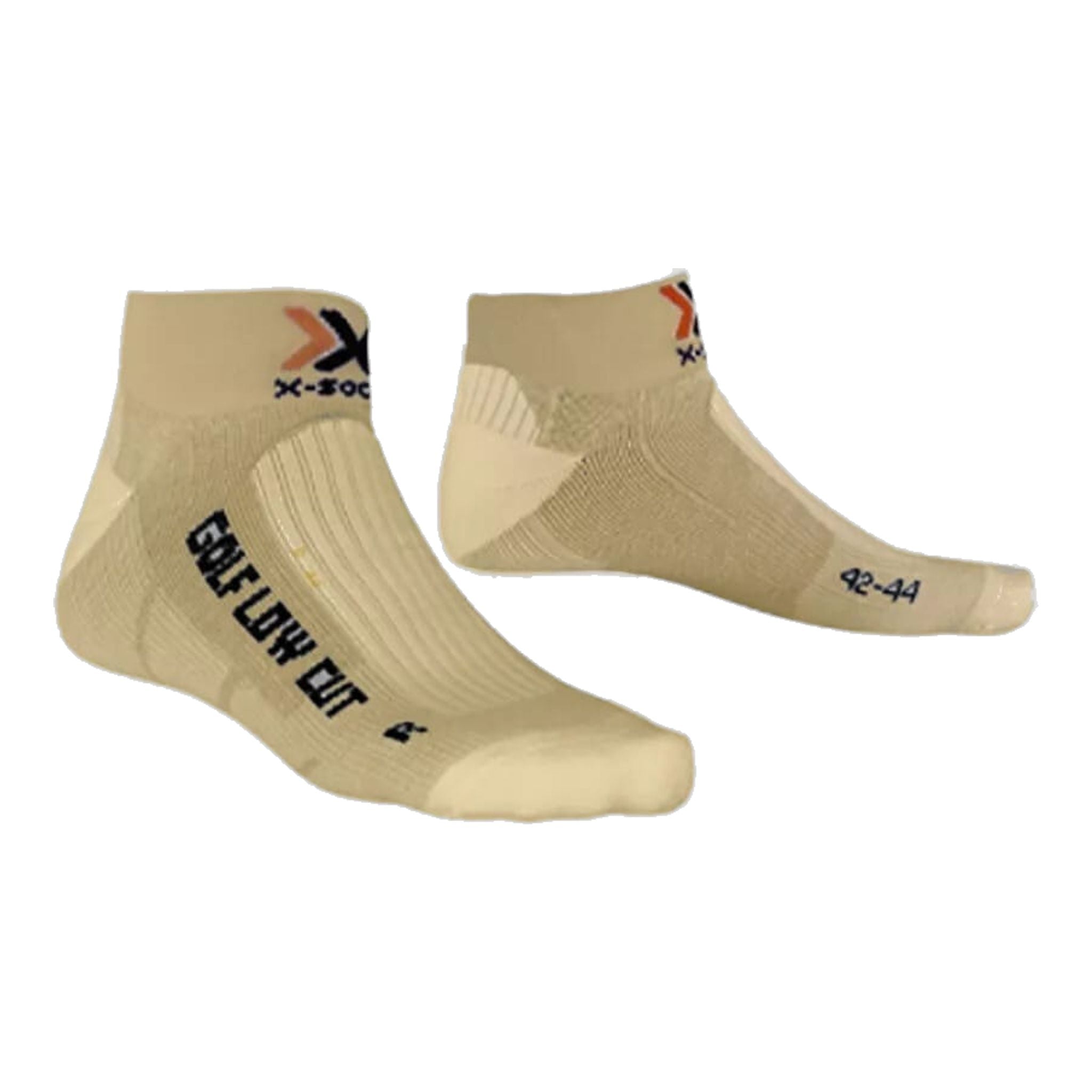 Chaussettes de golf X-Socks pour homme, beige, pointures 45-47.