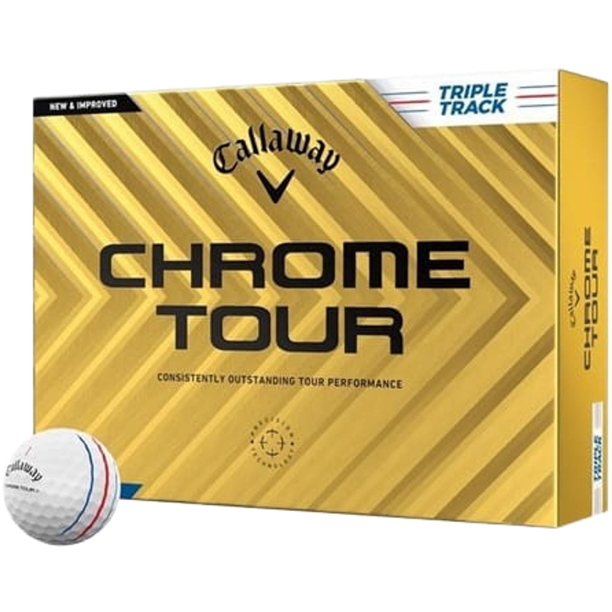 Balles de golf Callaway Chrome Soft Tour Triple Track (24) (12 pièces)