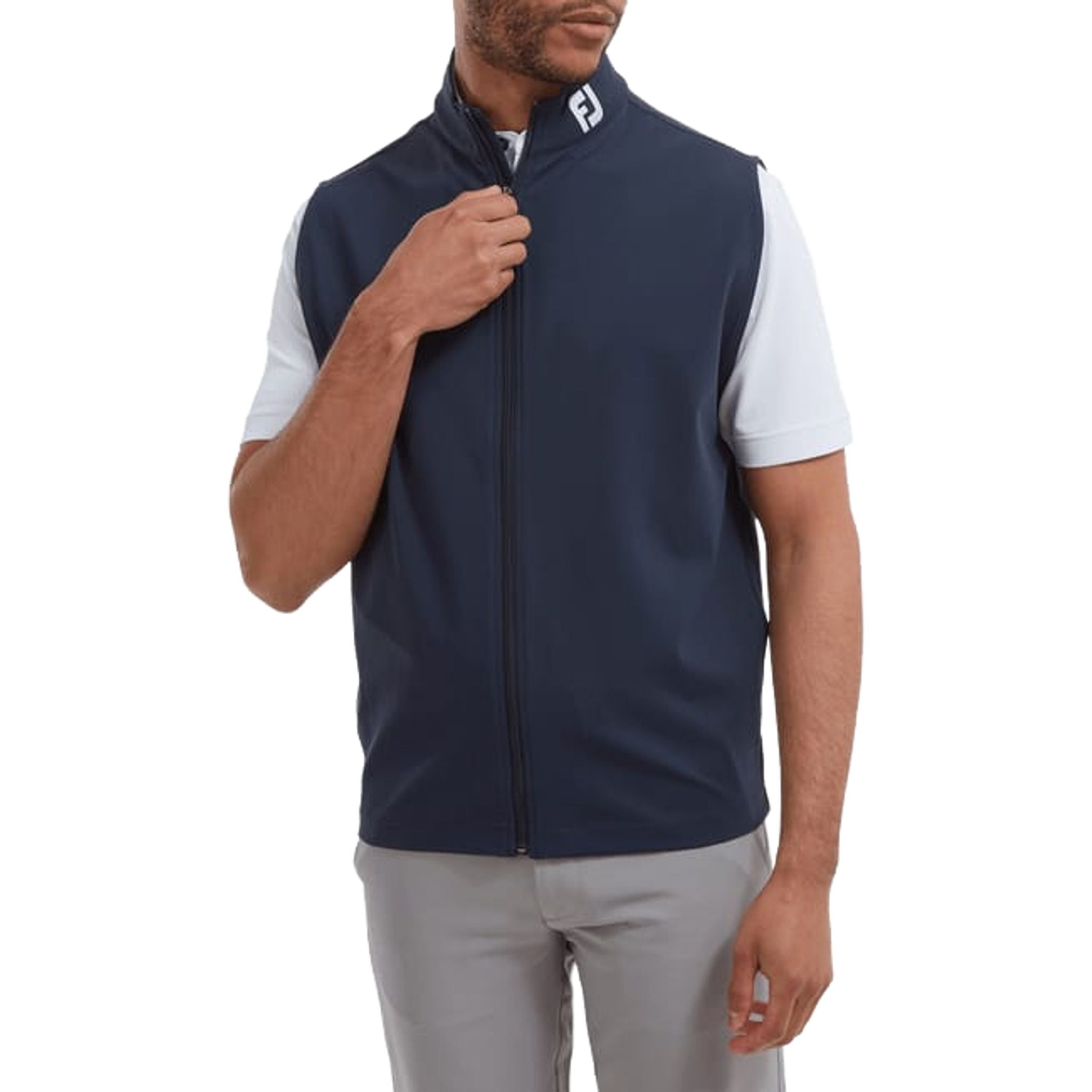 Gilet en maille à fermeture éclair intégrale Footjoy pour hommes