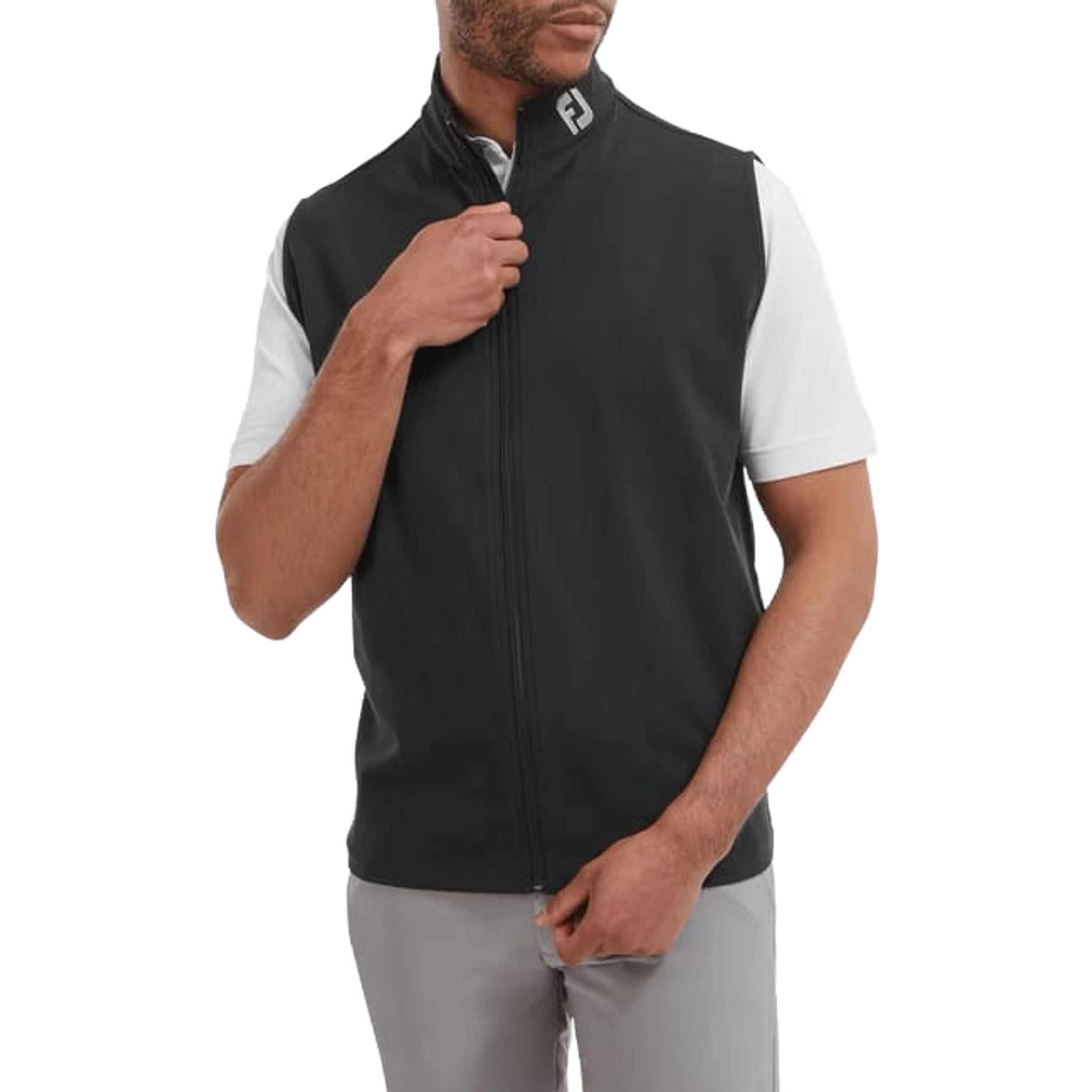 Gilet en maille à fermeture éclair intégrale Footjoy pour hommes