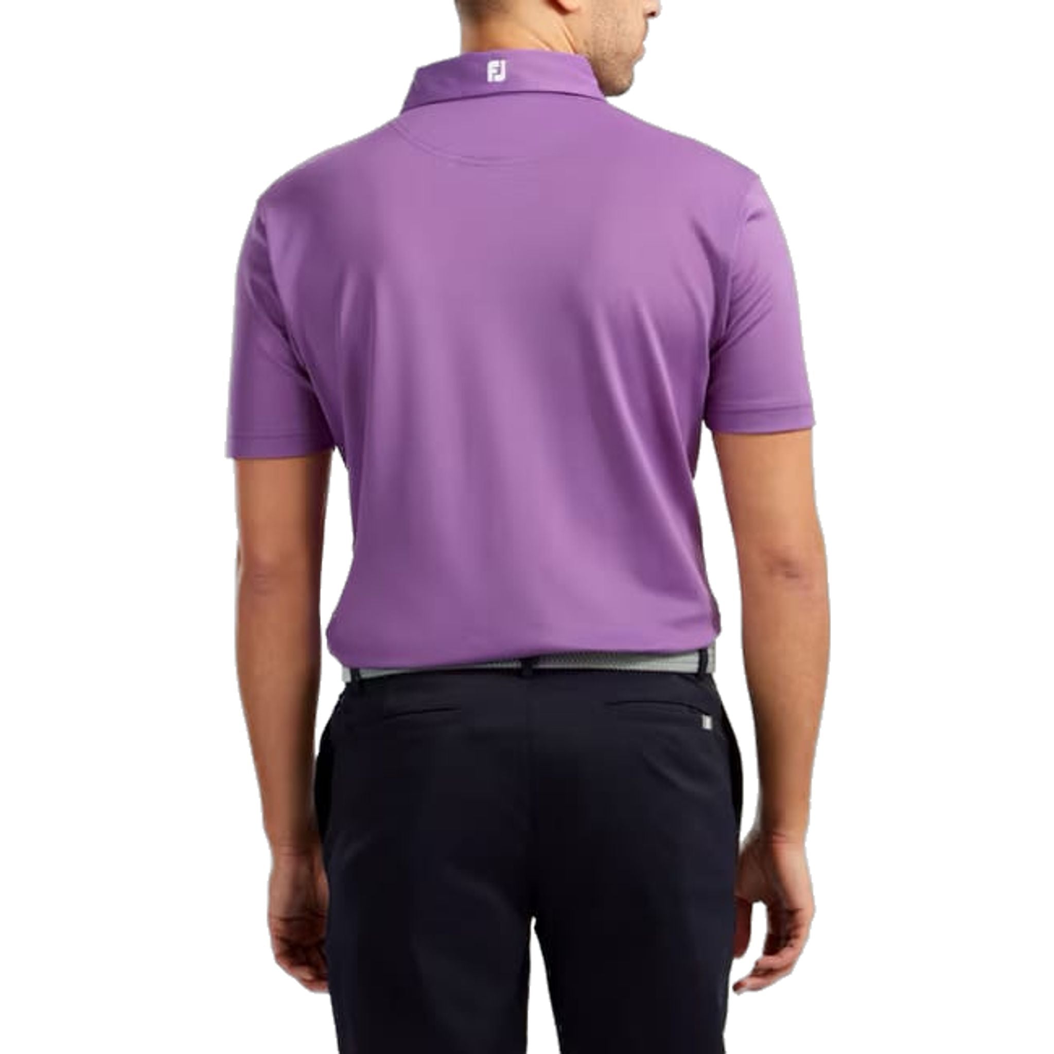 Polo Footjoy M Stretch Piqué SS Violet Homme