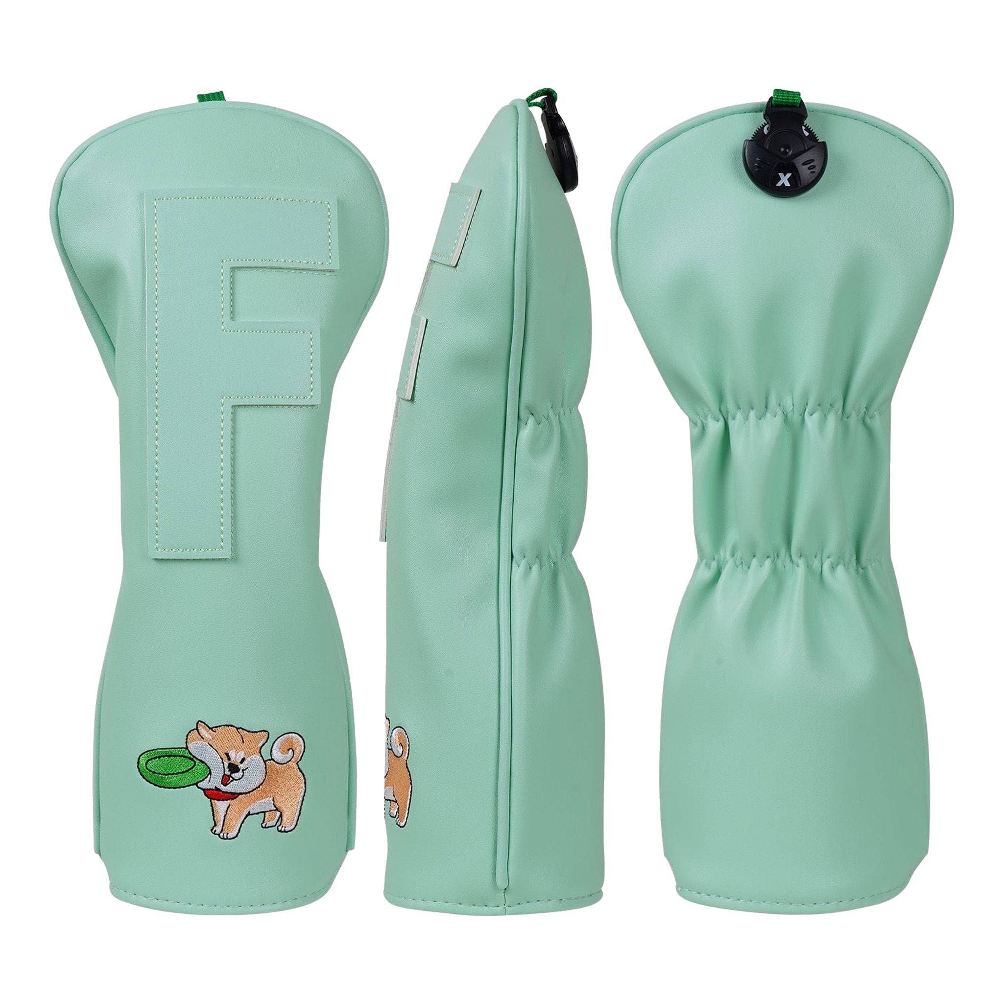 Emroydered Headcovers Turquoise Dog Fairway Headcover