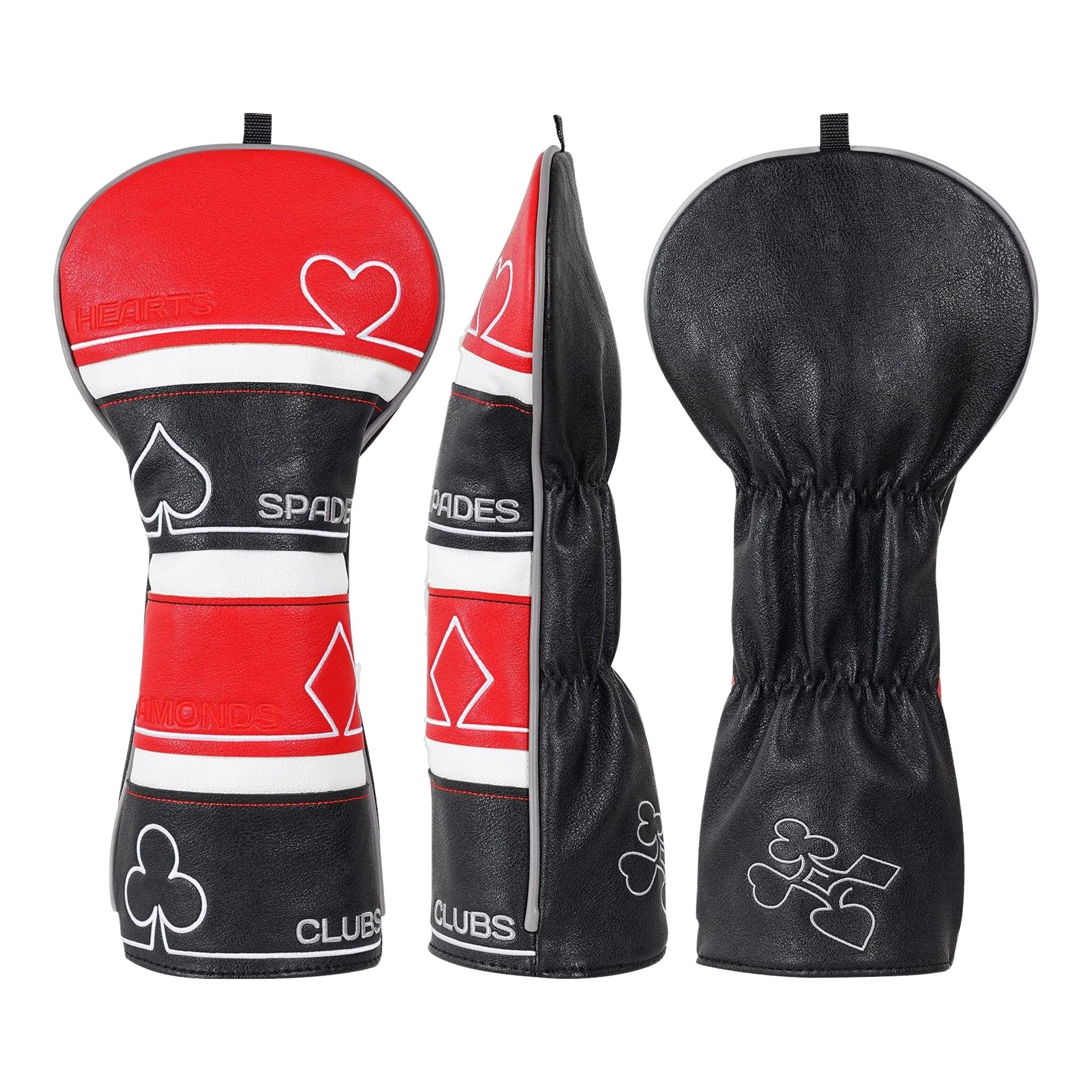 Emroydered Headcovers Playing Cards Driver Headcover