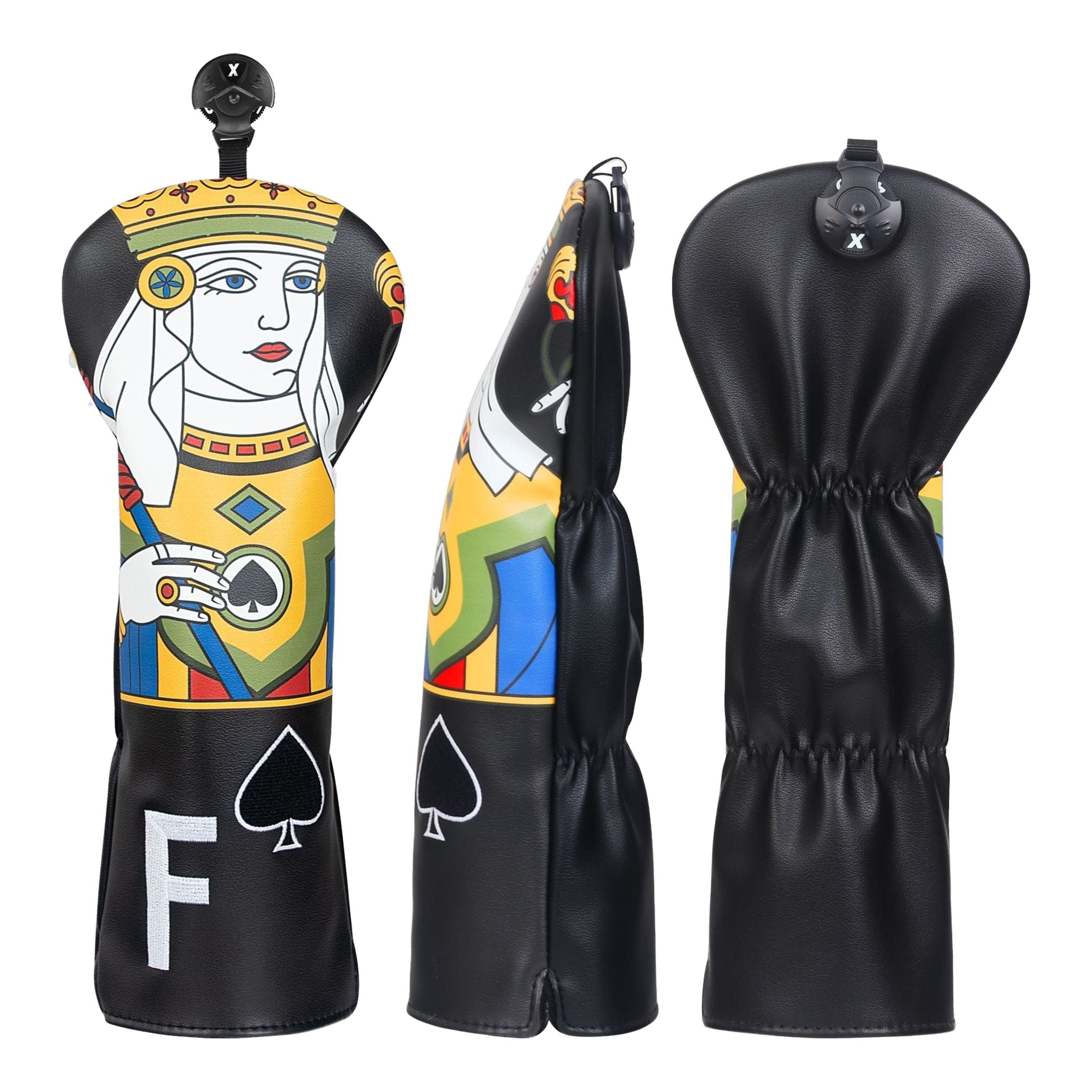 Couvre-club brodé Spade Poker Queen Fairway