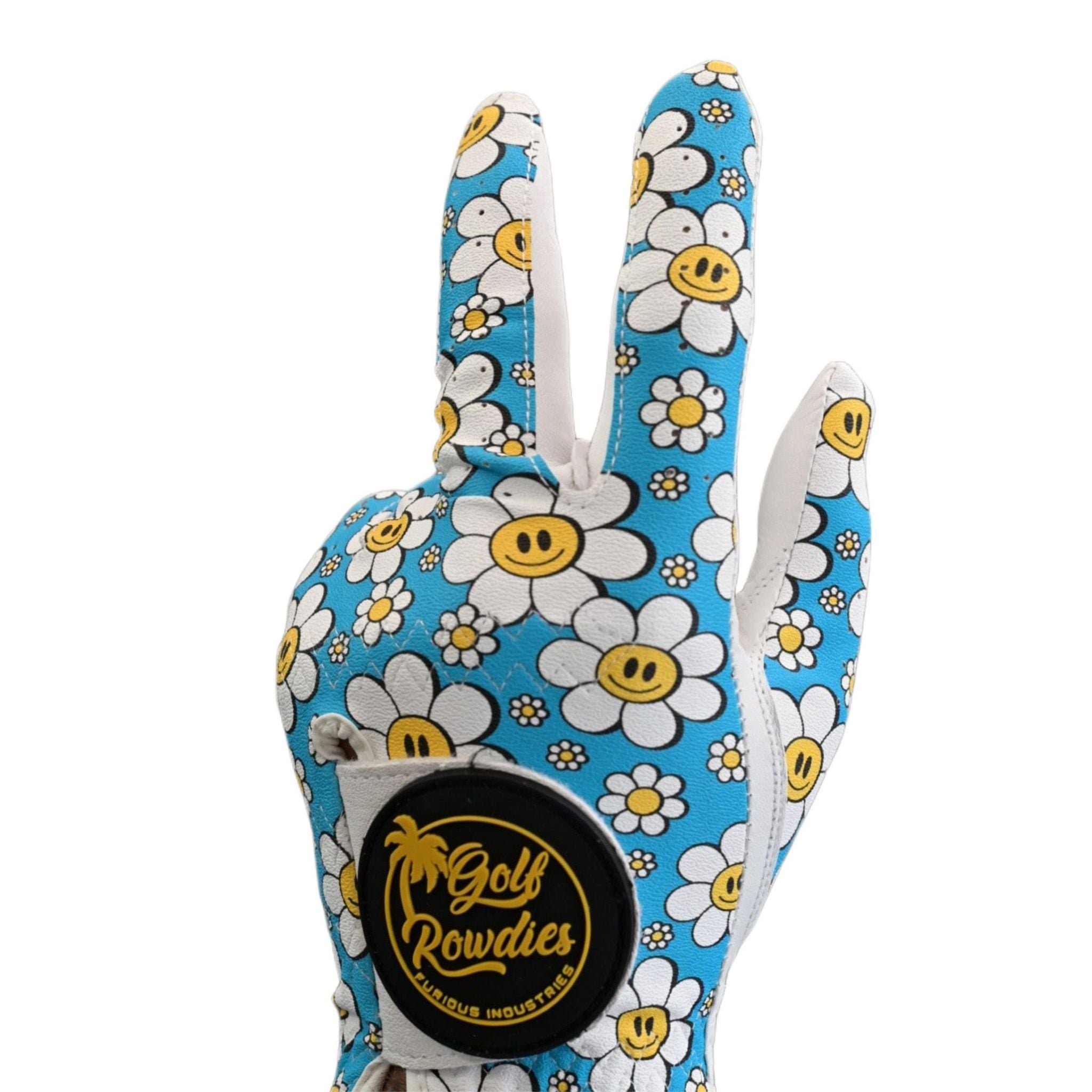 Gants de golf pour hommes Golf Rowdies Happy Flower