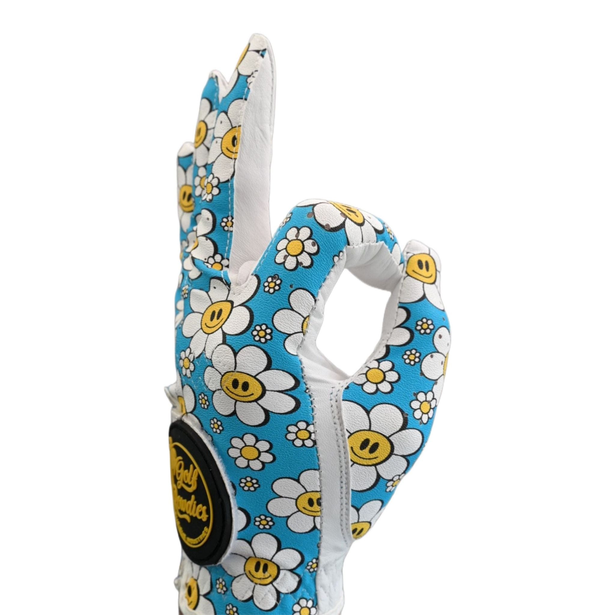 Gants de golf pour hommes Golf Rowdies Happy Flower