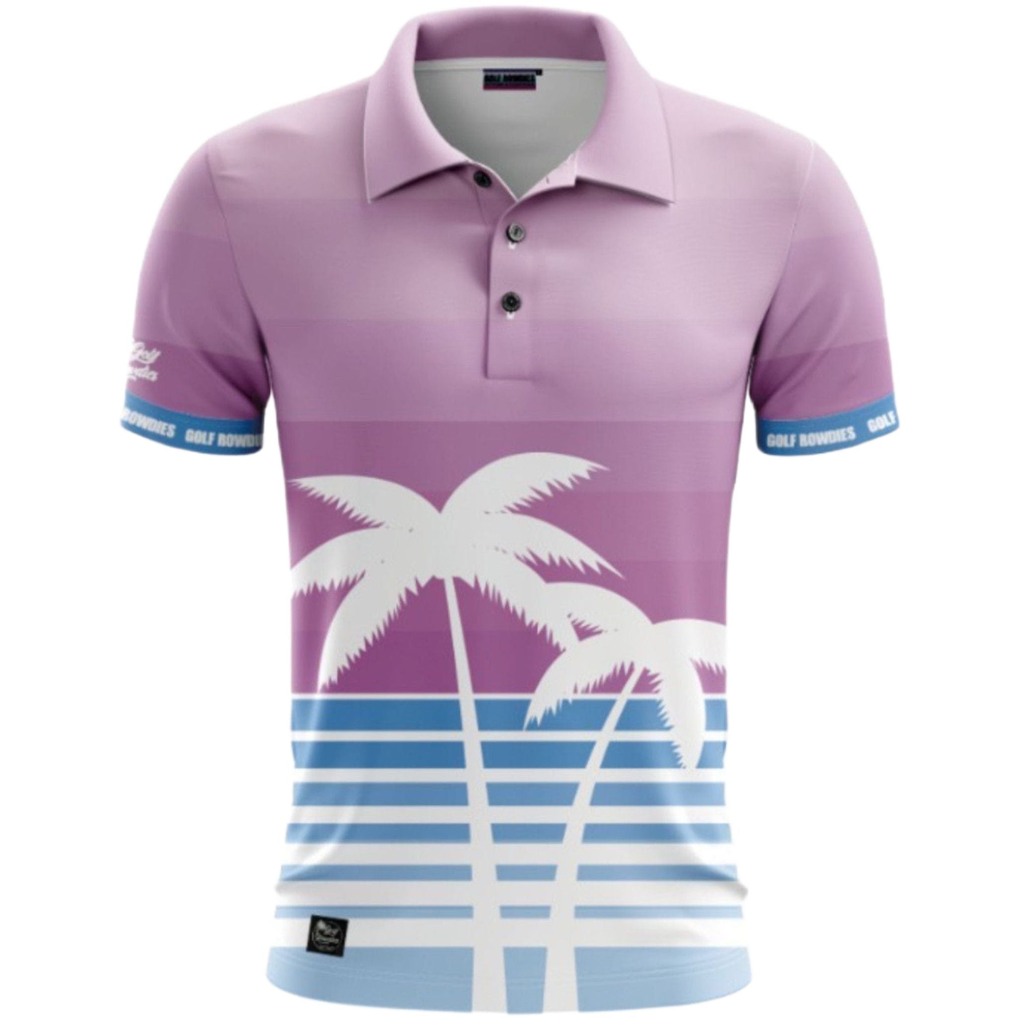 Golf Rowdies Retro Palm Trees Polo Herren
