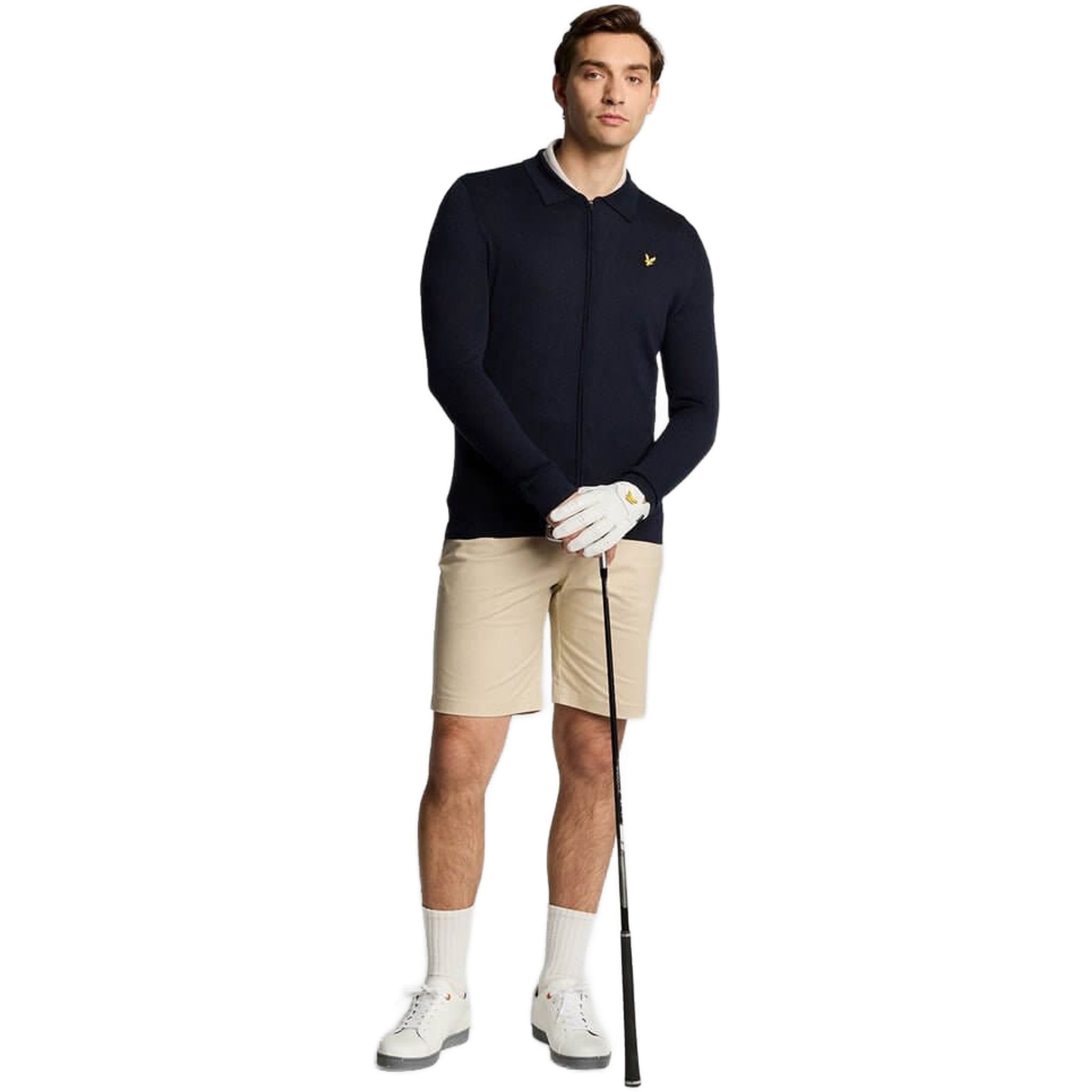 Lyle & Scott Cardigan léger à col tricoté pour hommes