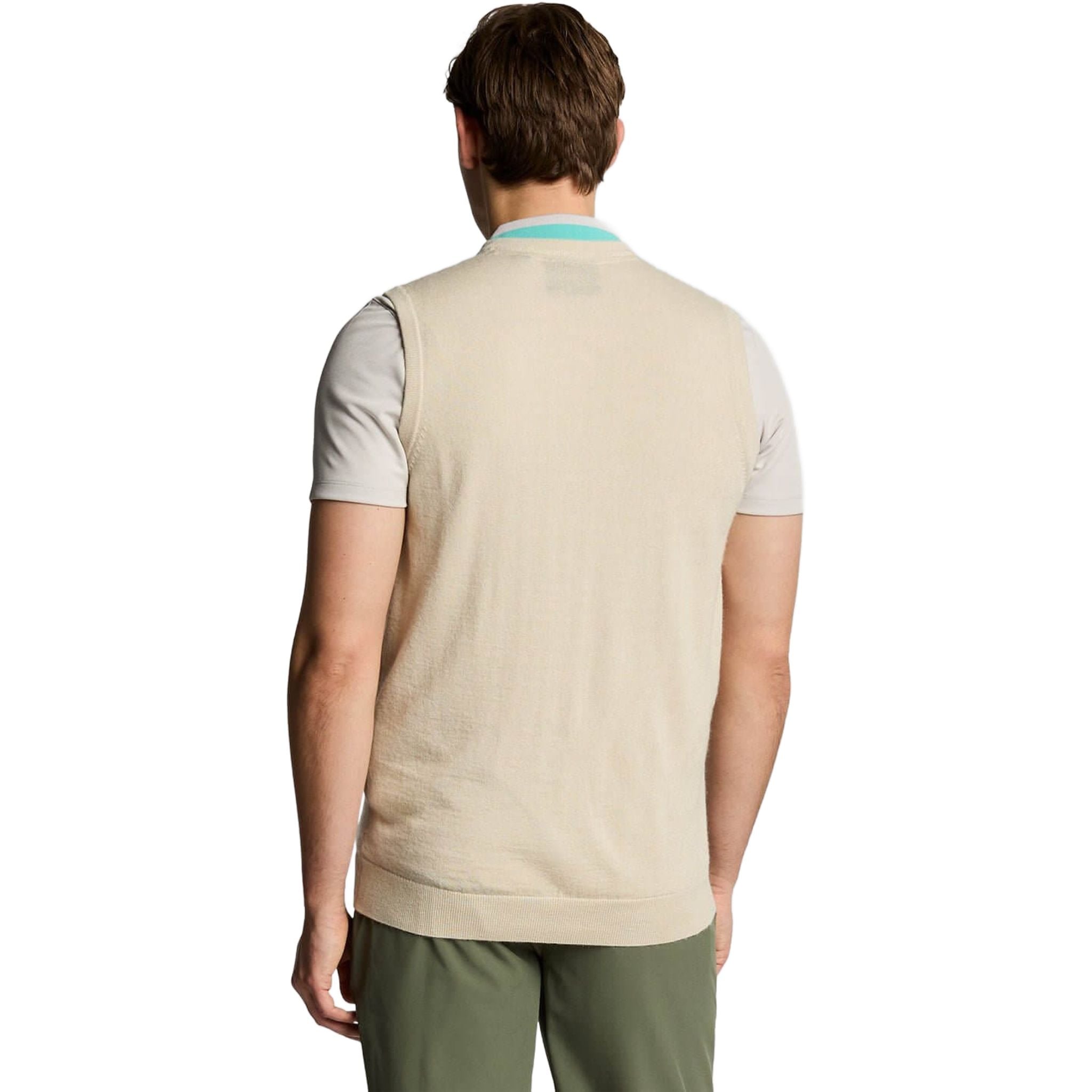 Gilet homme en maille mérinos mélangée Lyle & Scott à col en V