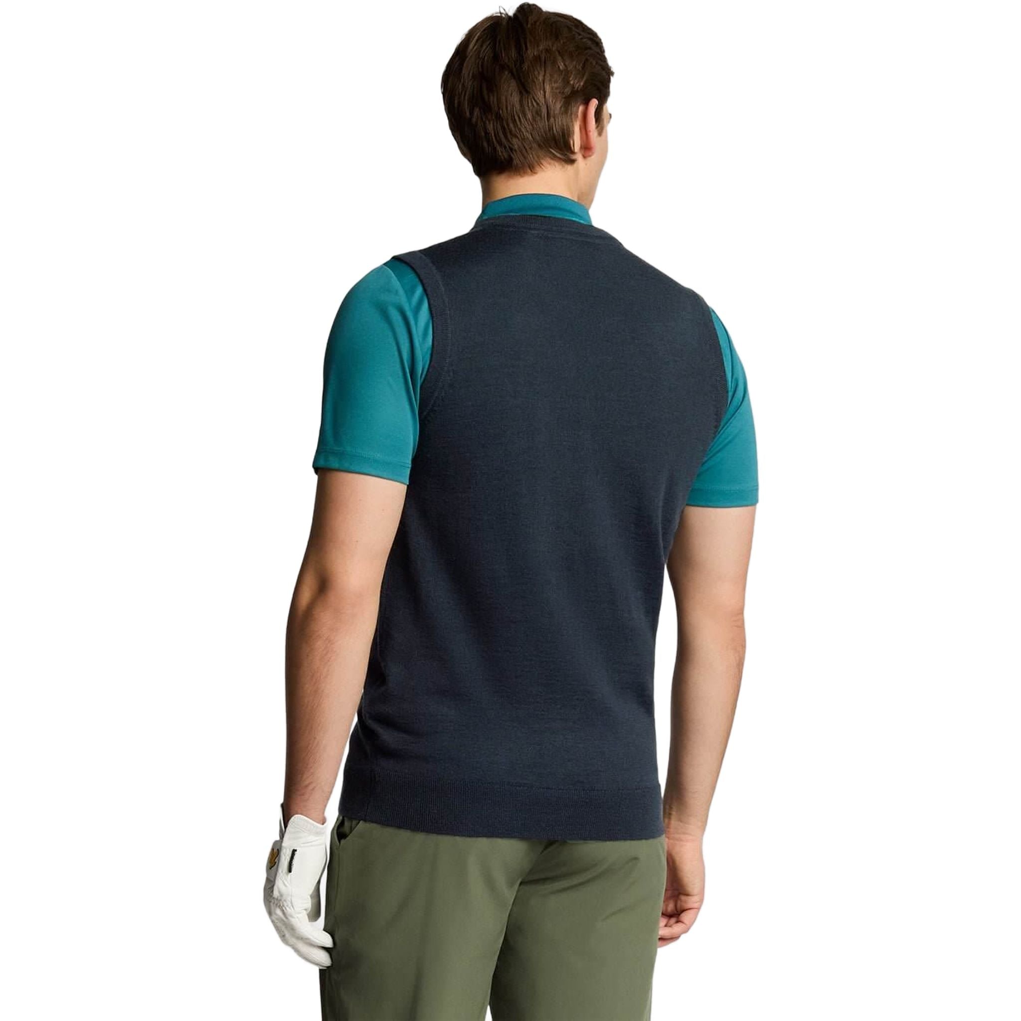 Gilet homme en maille mérinos mélangée Lyle & Scott à col en V