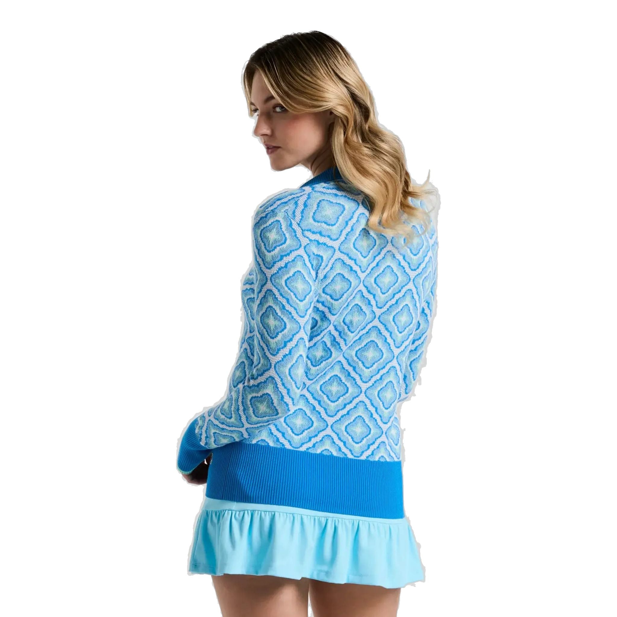 Pull jacquard à motif pingouin original pour femme