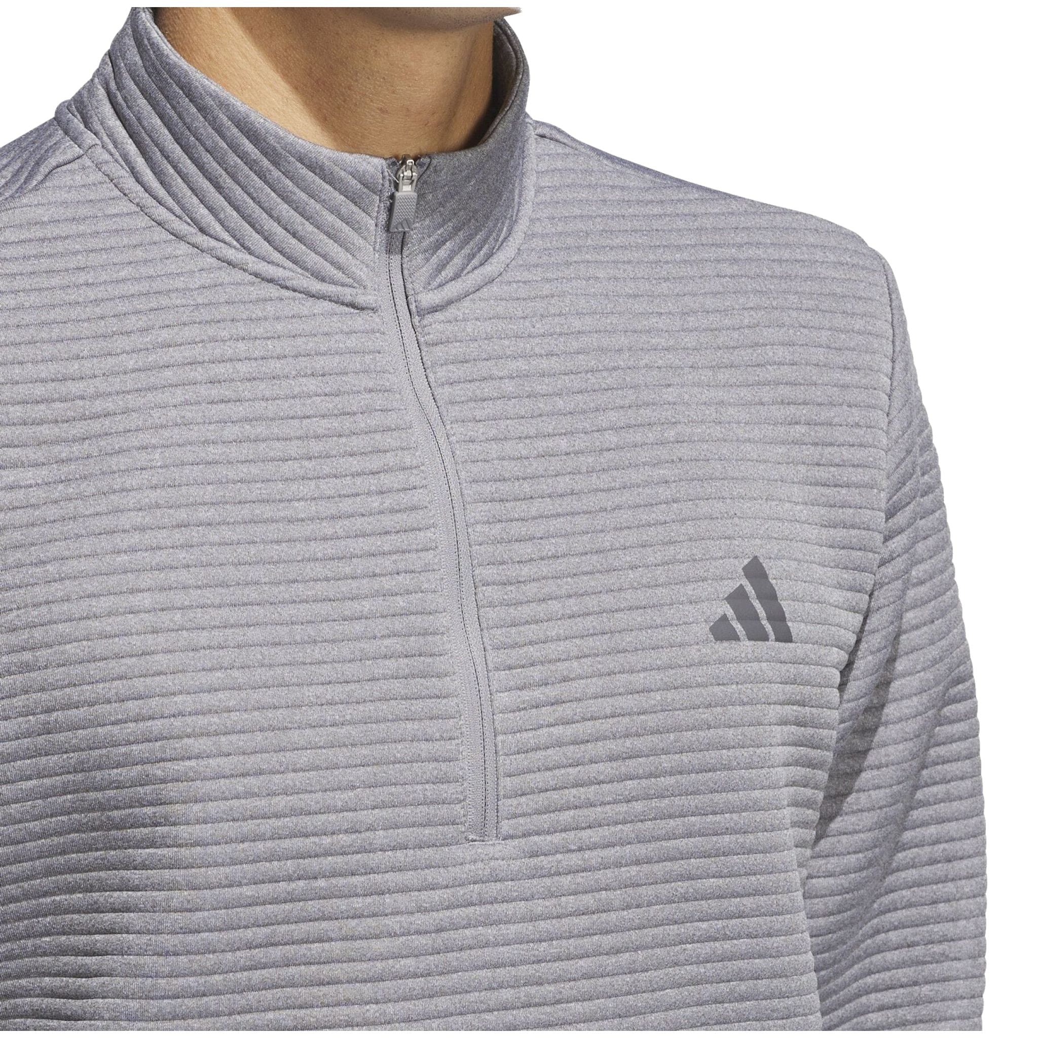 Pull Adidas Ultimate365 DWR texturé à fermeture éclair 1/4 pour homme