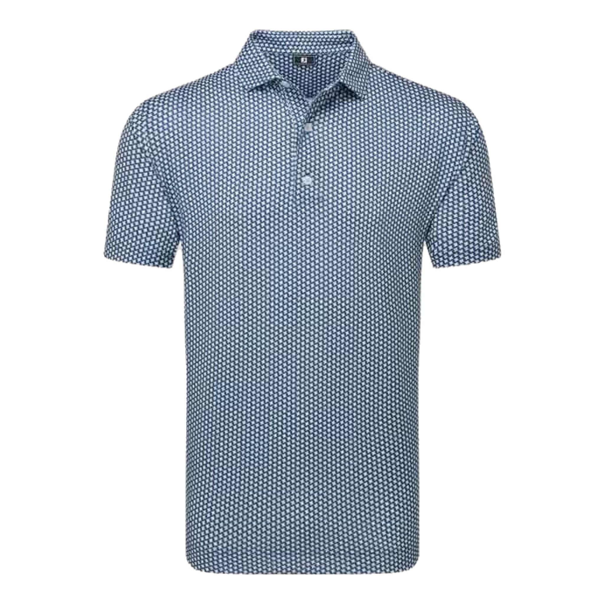 Polo Footjoy Lisle à motif pied-de-poule géométrique pour homme