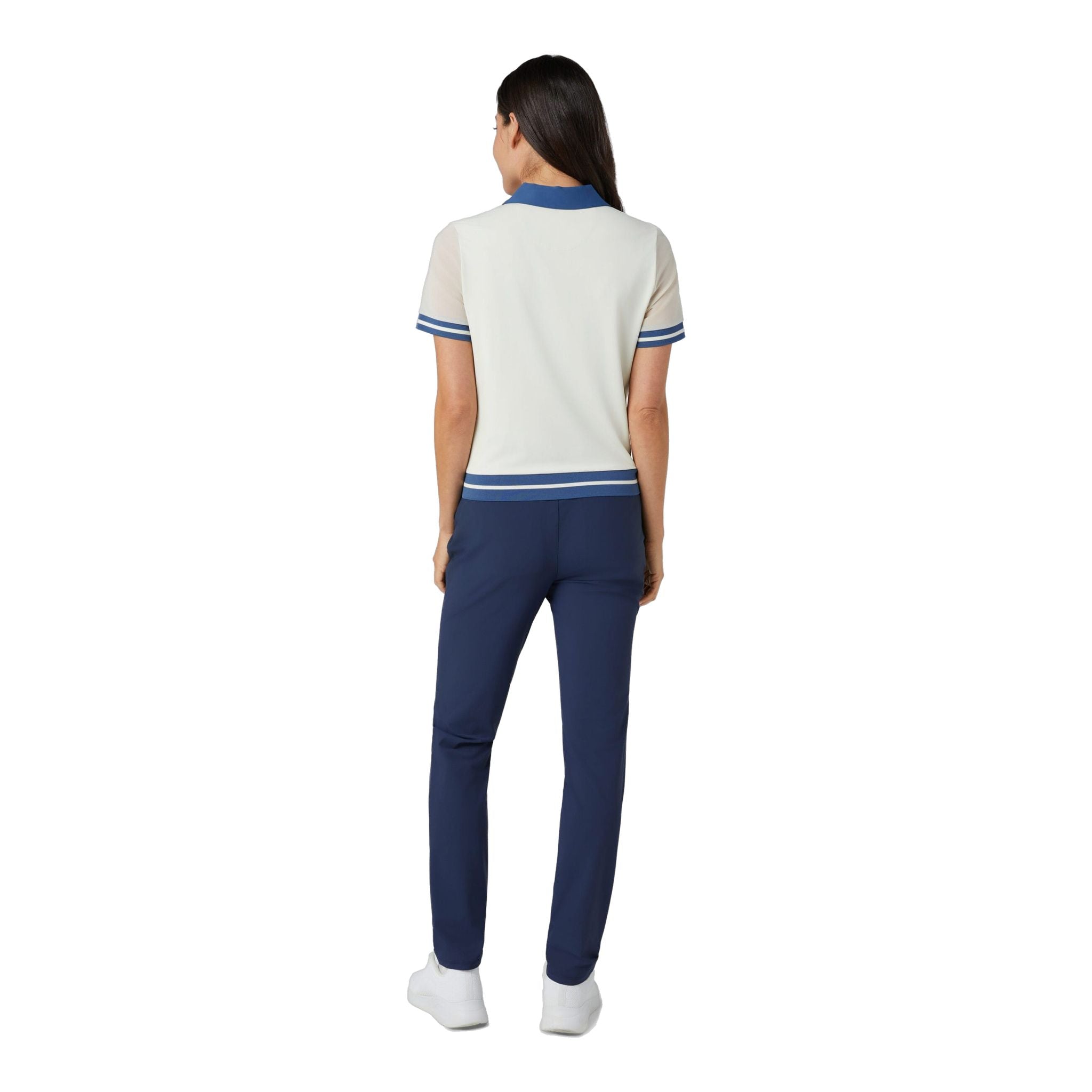 Polo Original Penguin à taille basse et blocs de couleurs pour femme