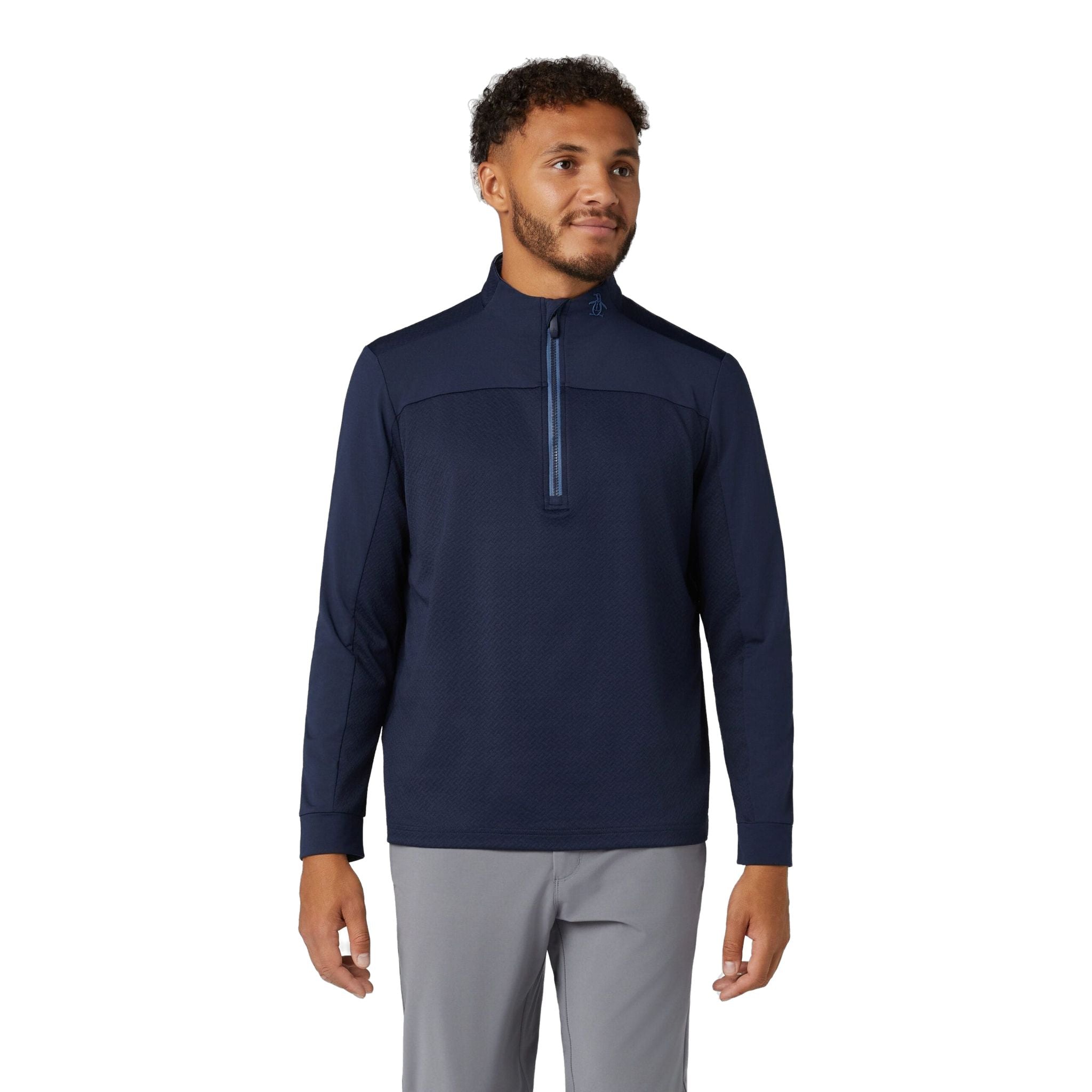 Pull-over léger Original Penguin à fermeture éclair 1/4 pour homme