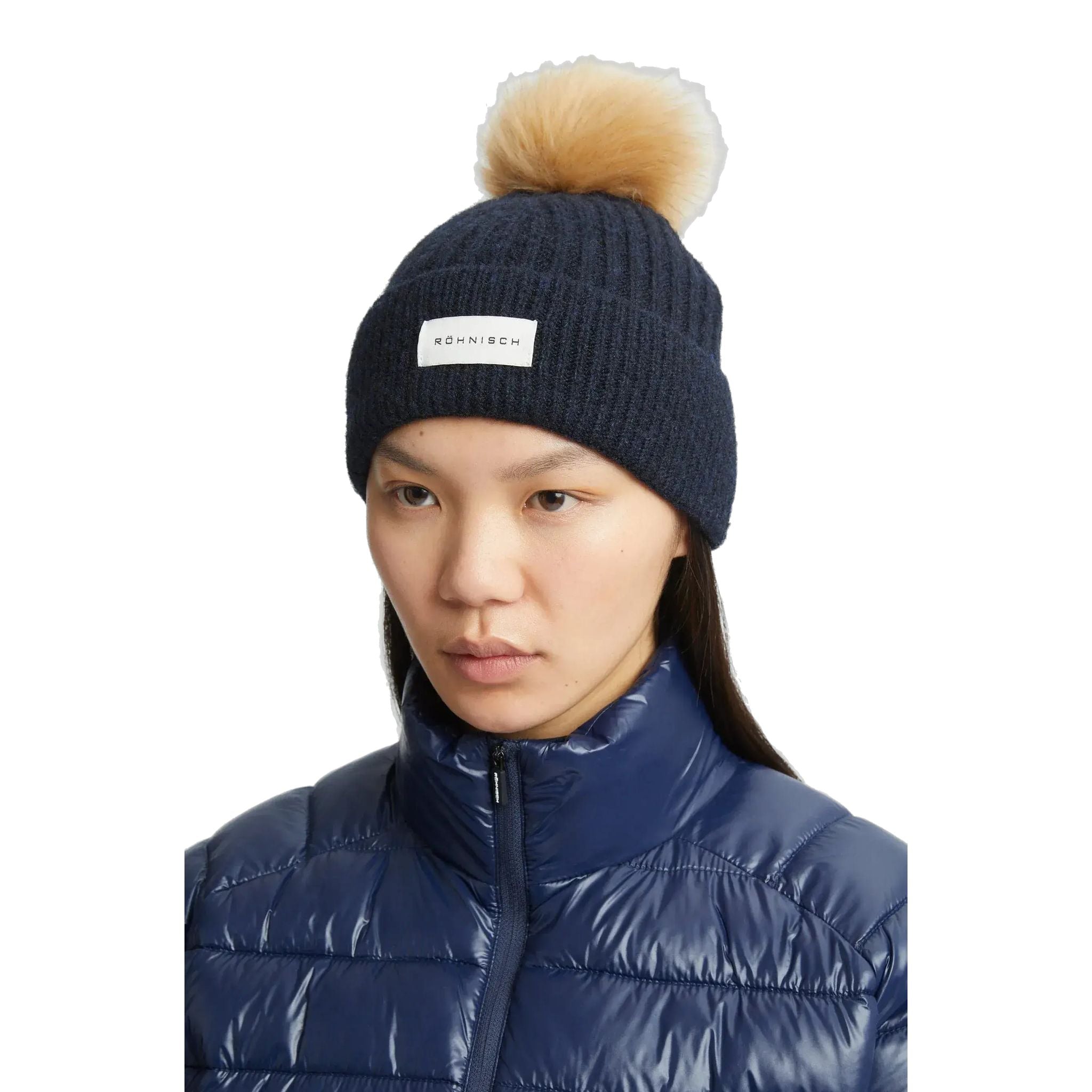 Bonnet Röhnisch Pom Rib Femme