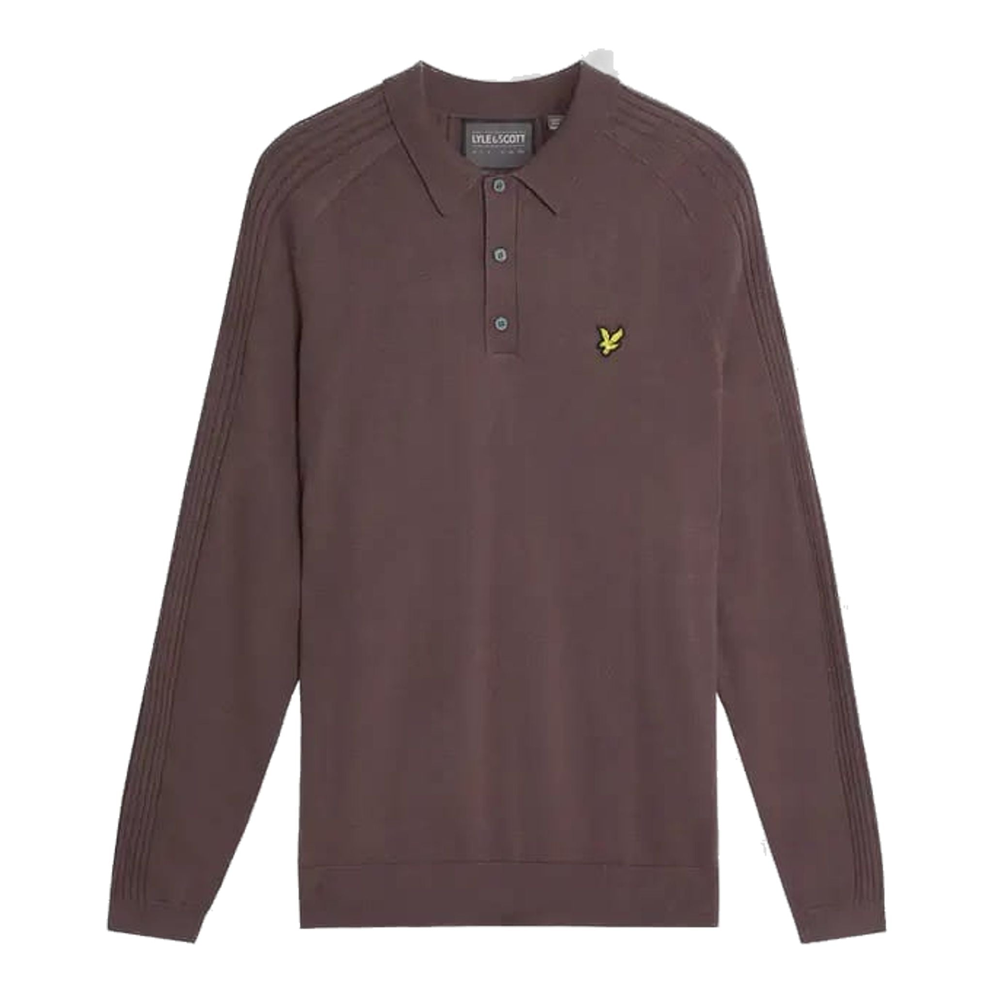 Polo de golf à manches longues en maille pour homme Lyle & Scott
