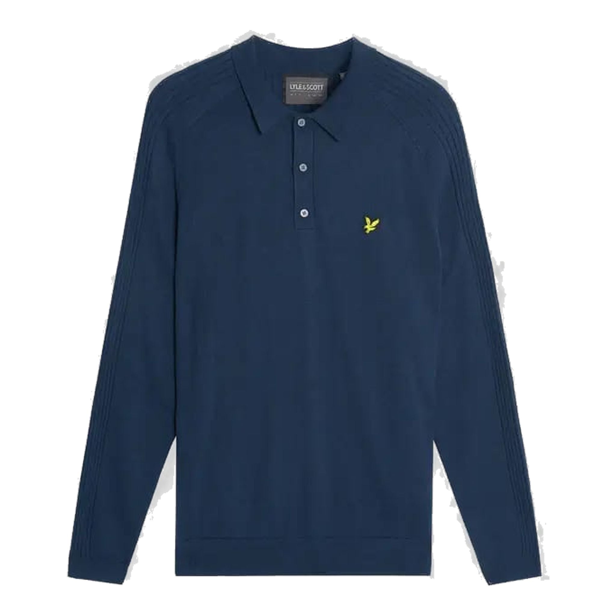 Polo de golf à manches longues en maille pour homme Lyle & Scott
