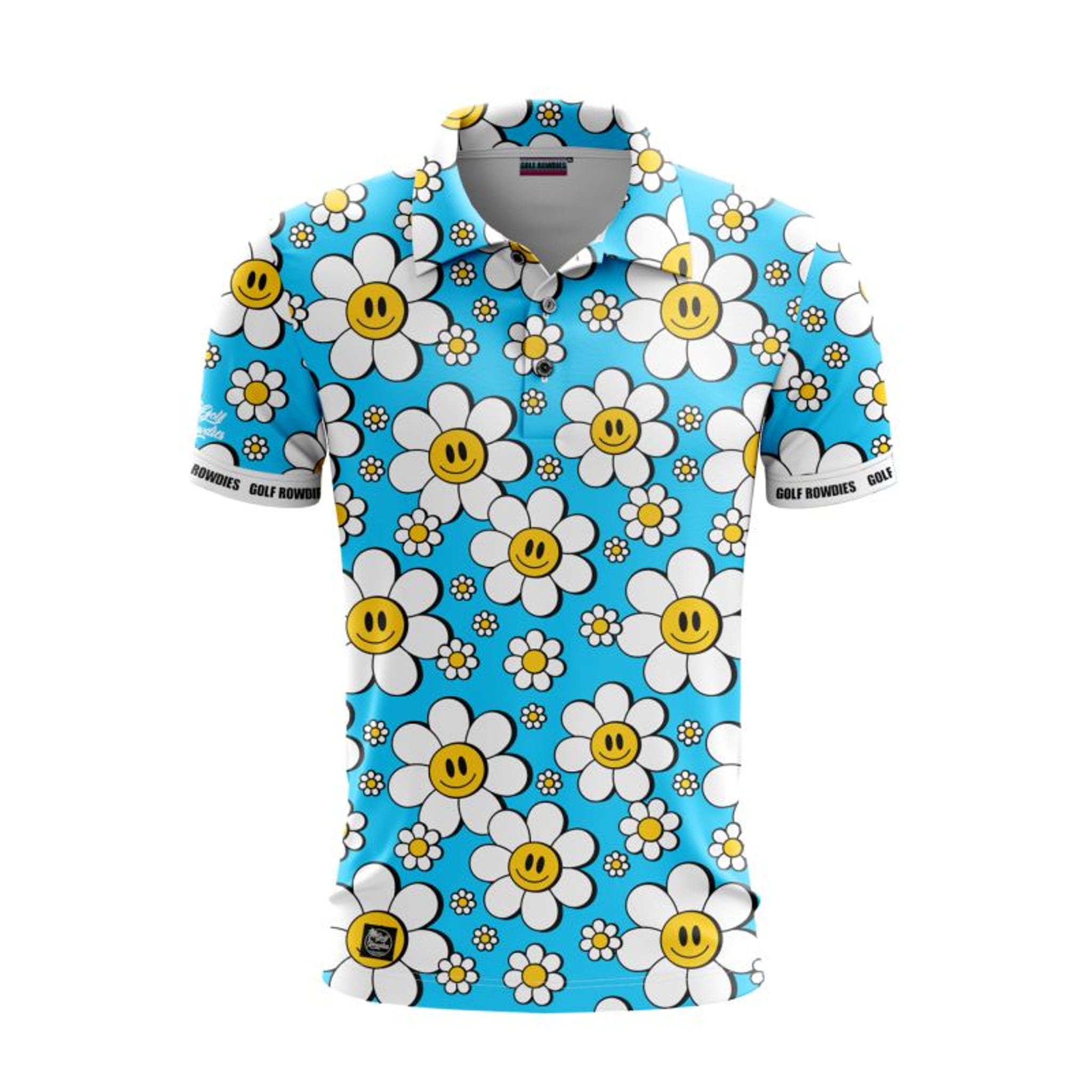 Golf Rowdies Happy Flower Polo Herren