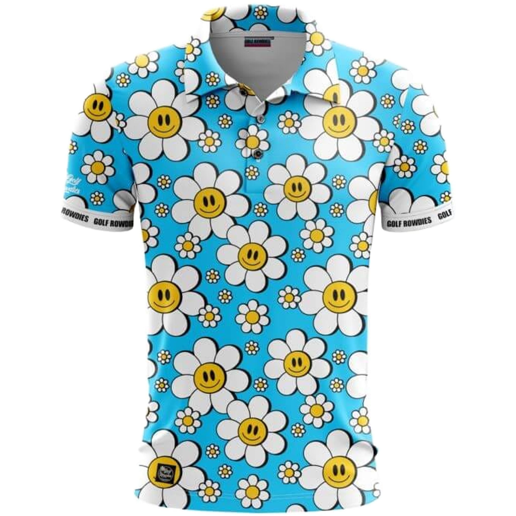 Golf Rowdies Happy Flower Polo Herren