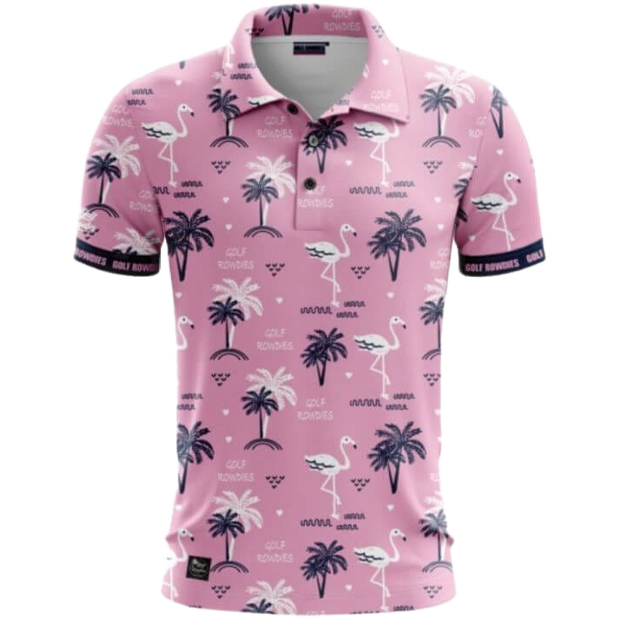 Polo Golf Rowdies Flamingos & Palm Trees pour hommes