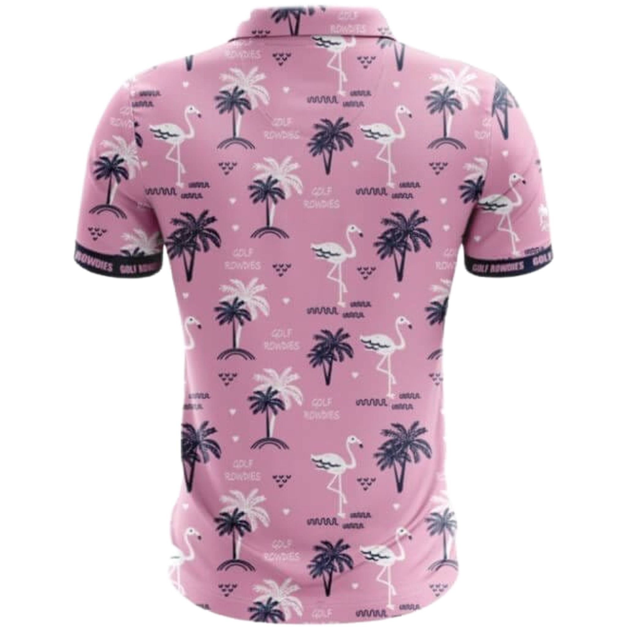 Golf Rowdies Flamingos & Palm Trees Polo Herren