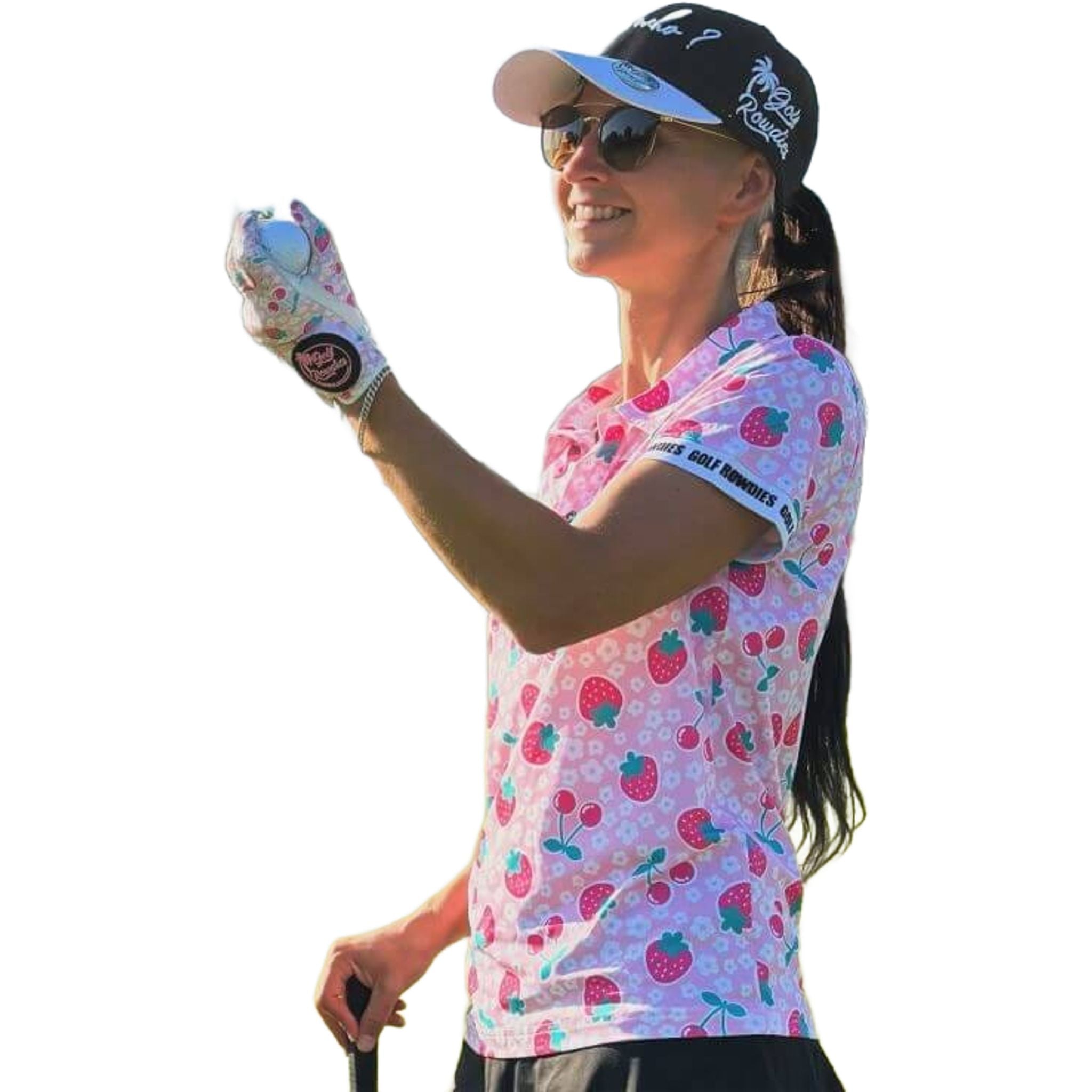 Polo fraise Golf Rowdies pour femmes