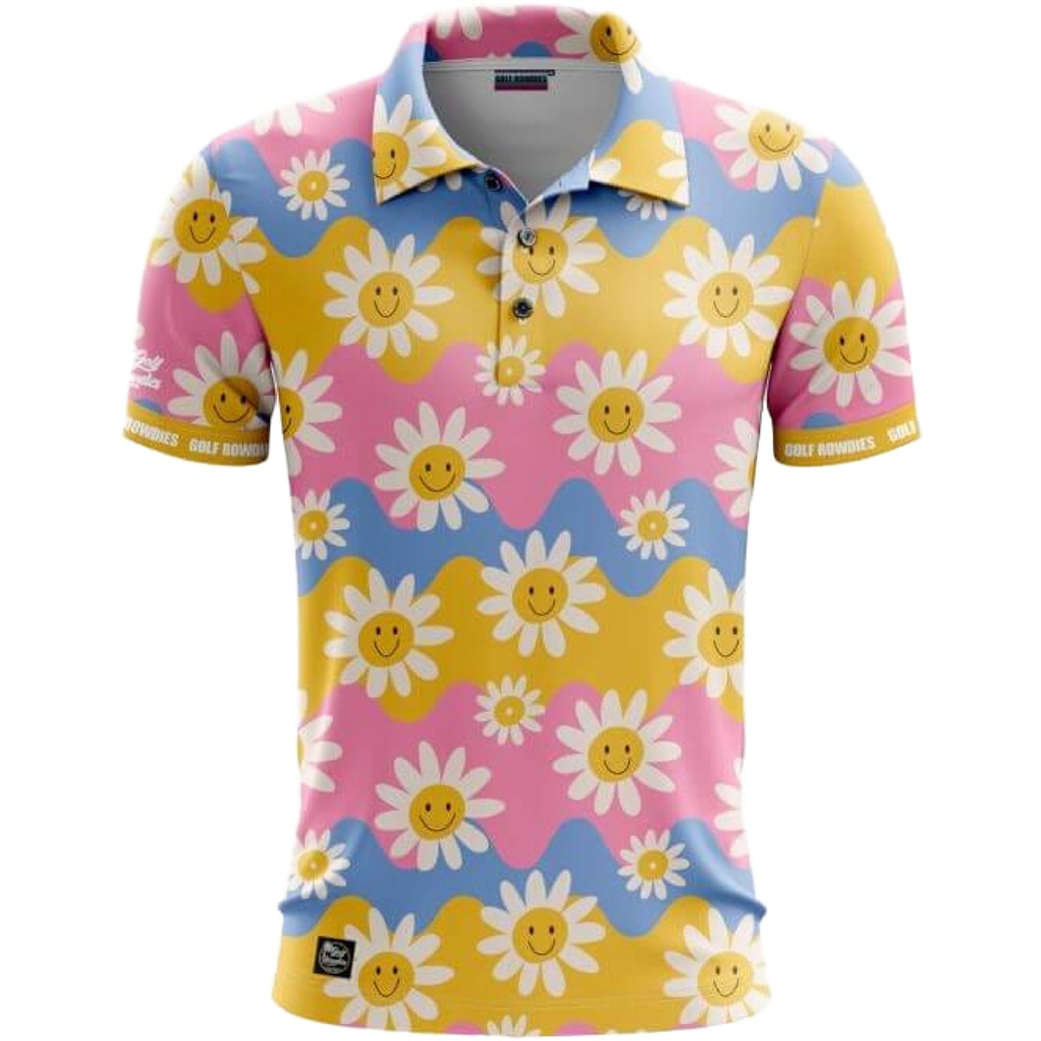 Polo à fleurs rétro Golf Rowdies pour hommes
