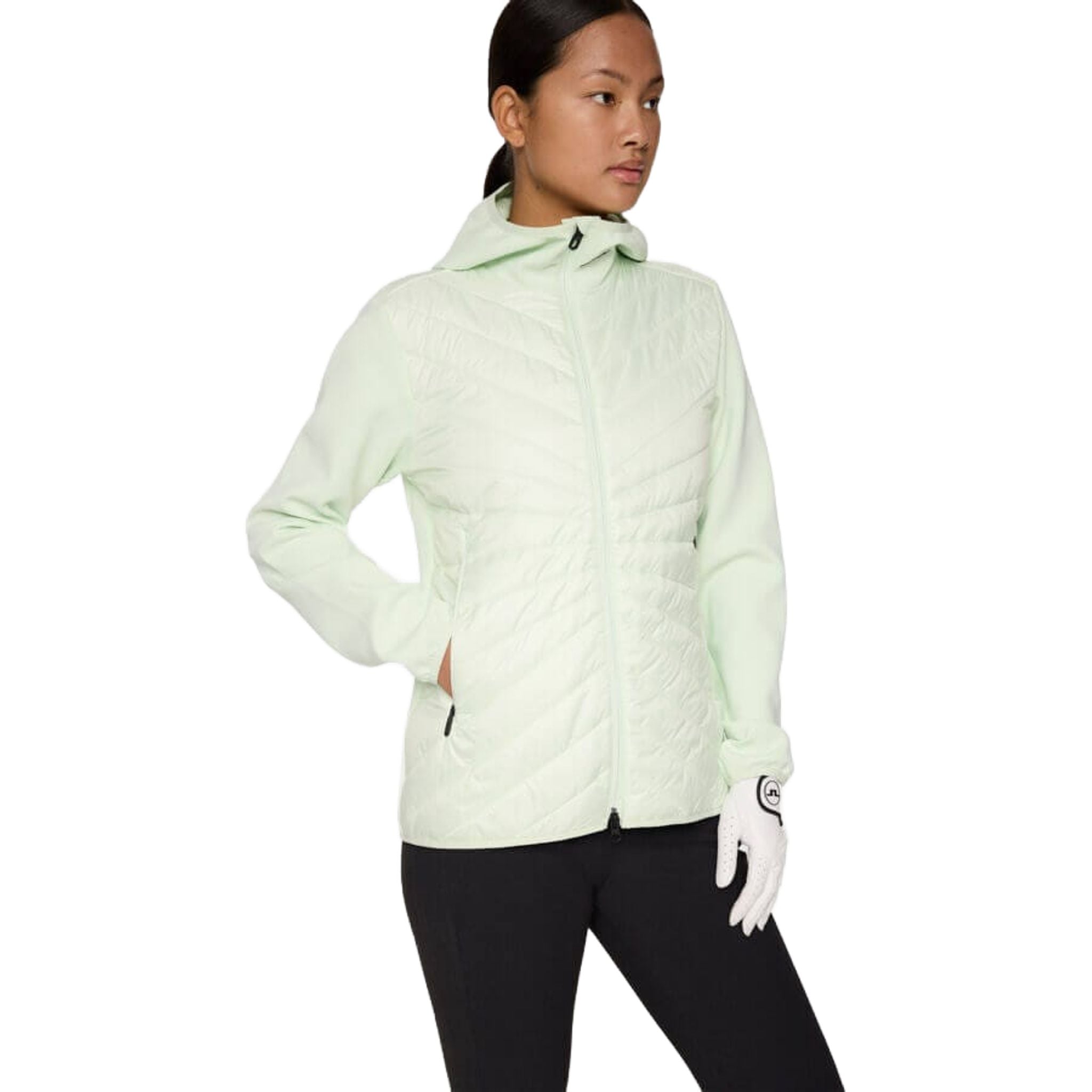 Veste à capuche hybride matelassée J. Lindeberg Madde pour femme