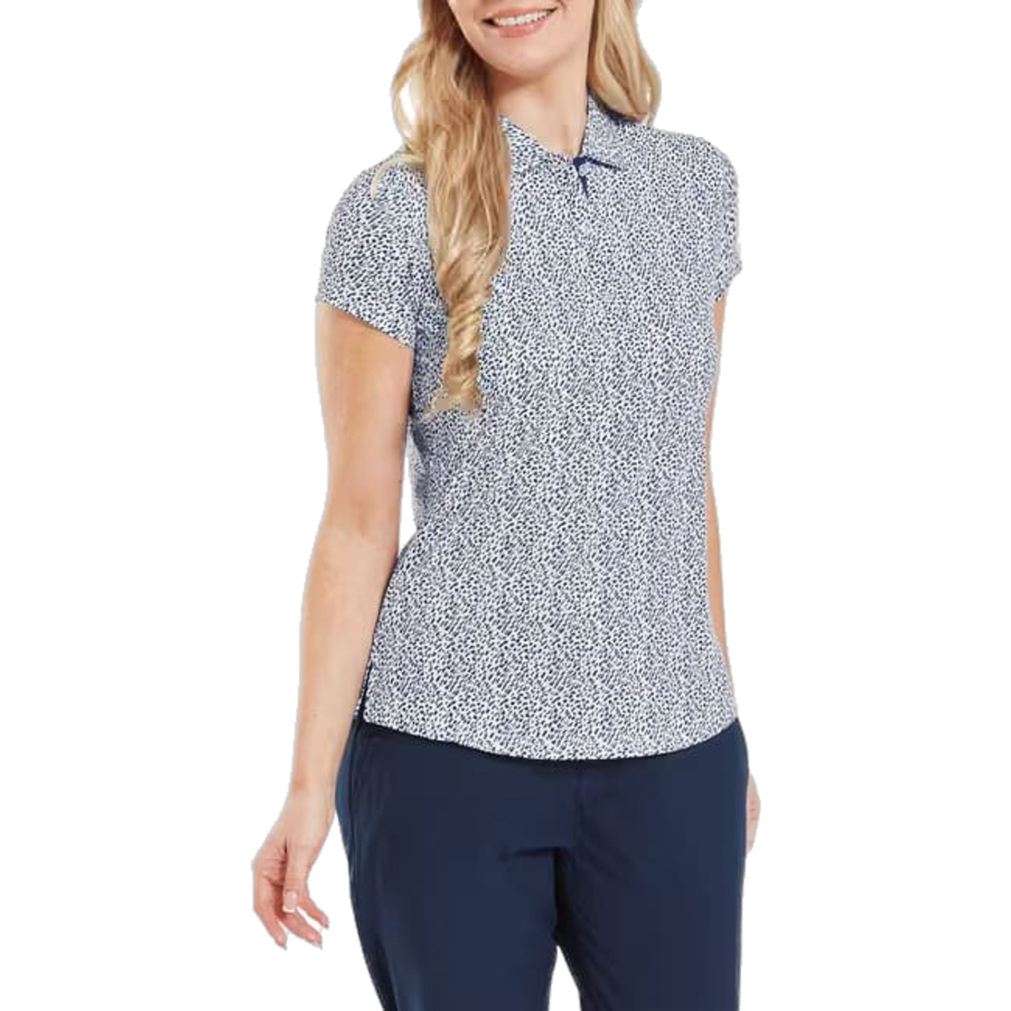 Polo Footjoy Lisle à manches courtes et imprimé animal