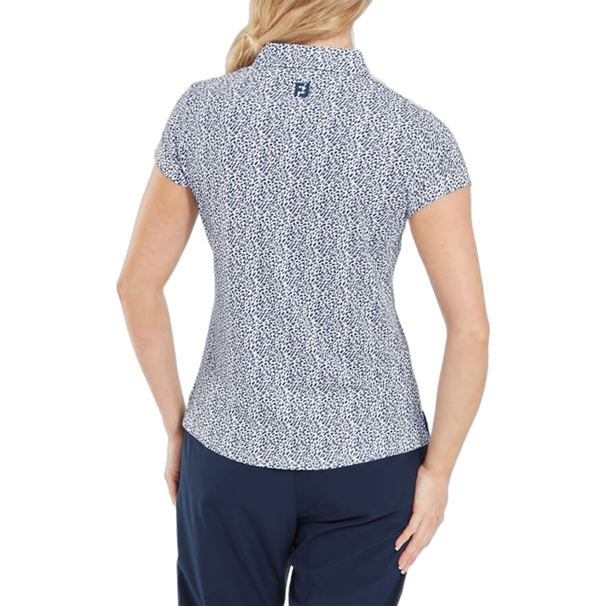 Polo Footjoy Lisle à manches courtes et imprimé animal