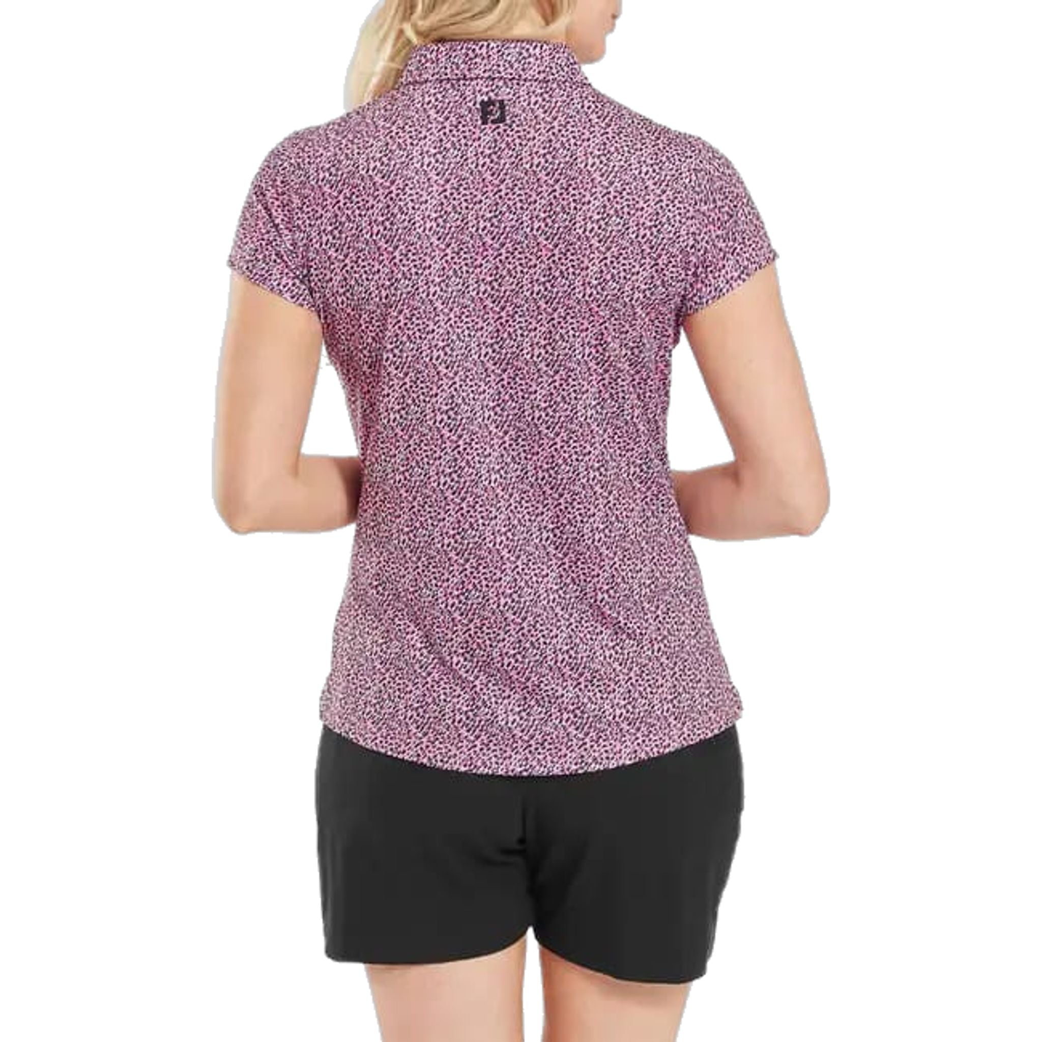 Polo Footjoy Lisle à manches courtes et imprimé animal