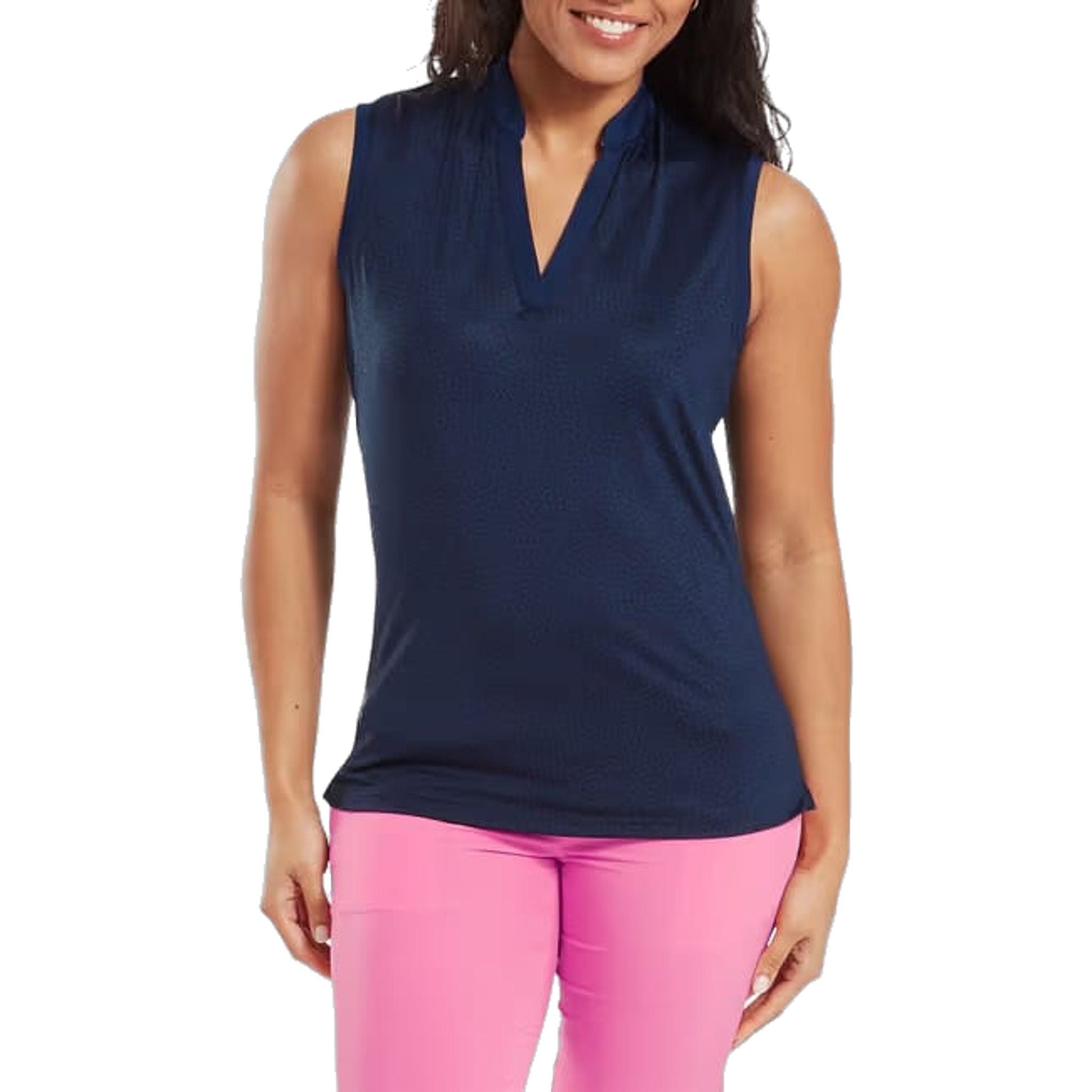 Polo sans manches Footjoy à imprimé animal Lisle