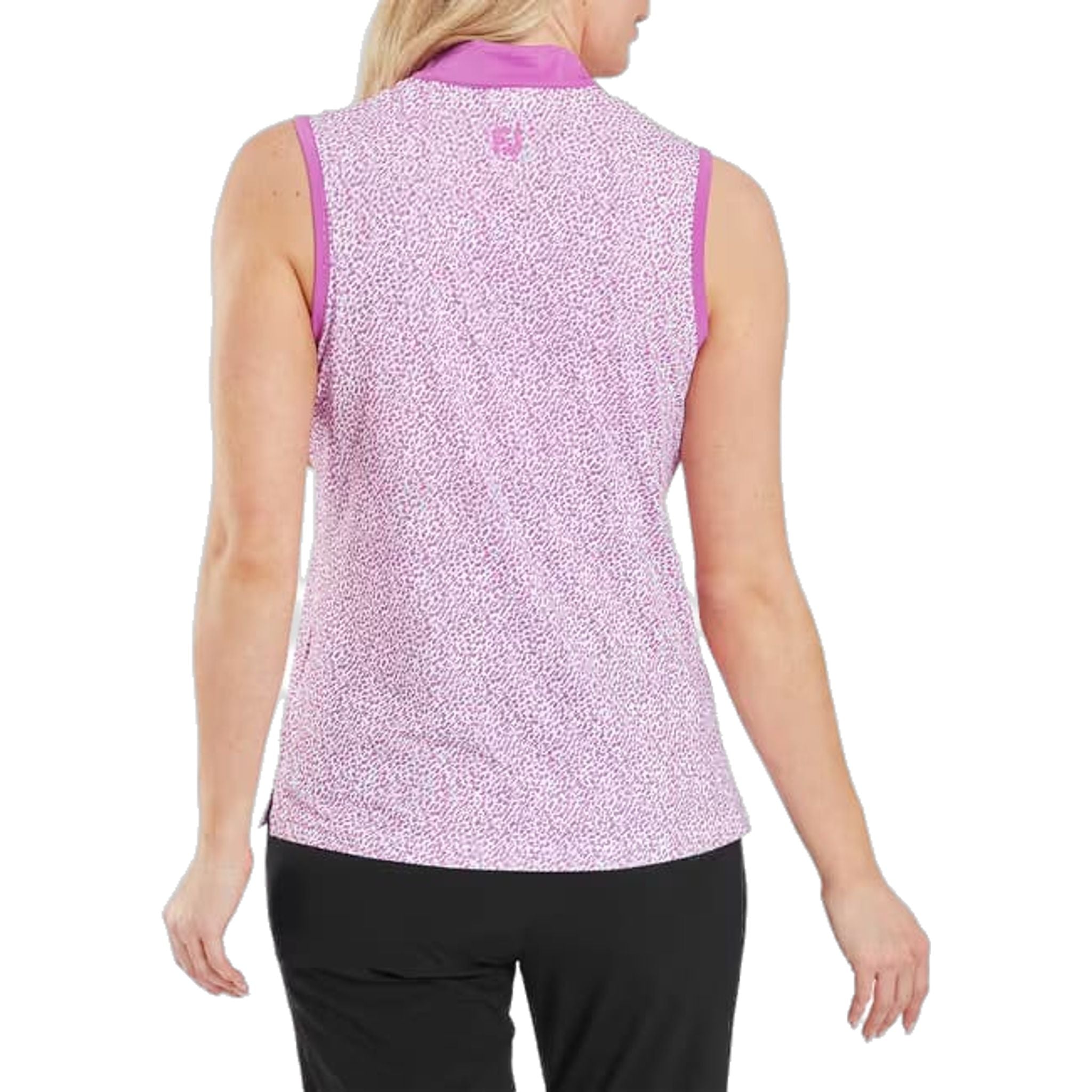 Polo sans manches Footjoy à imprimé animal Lisle