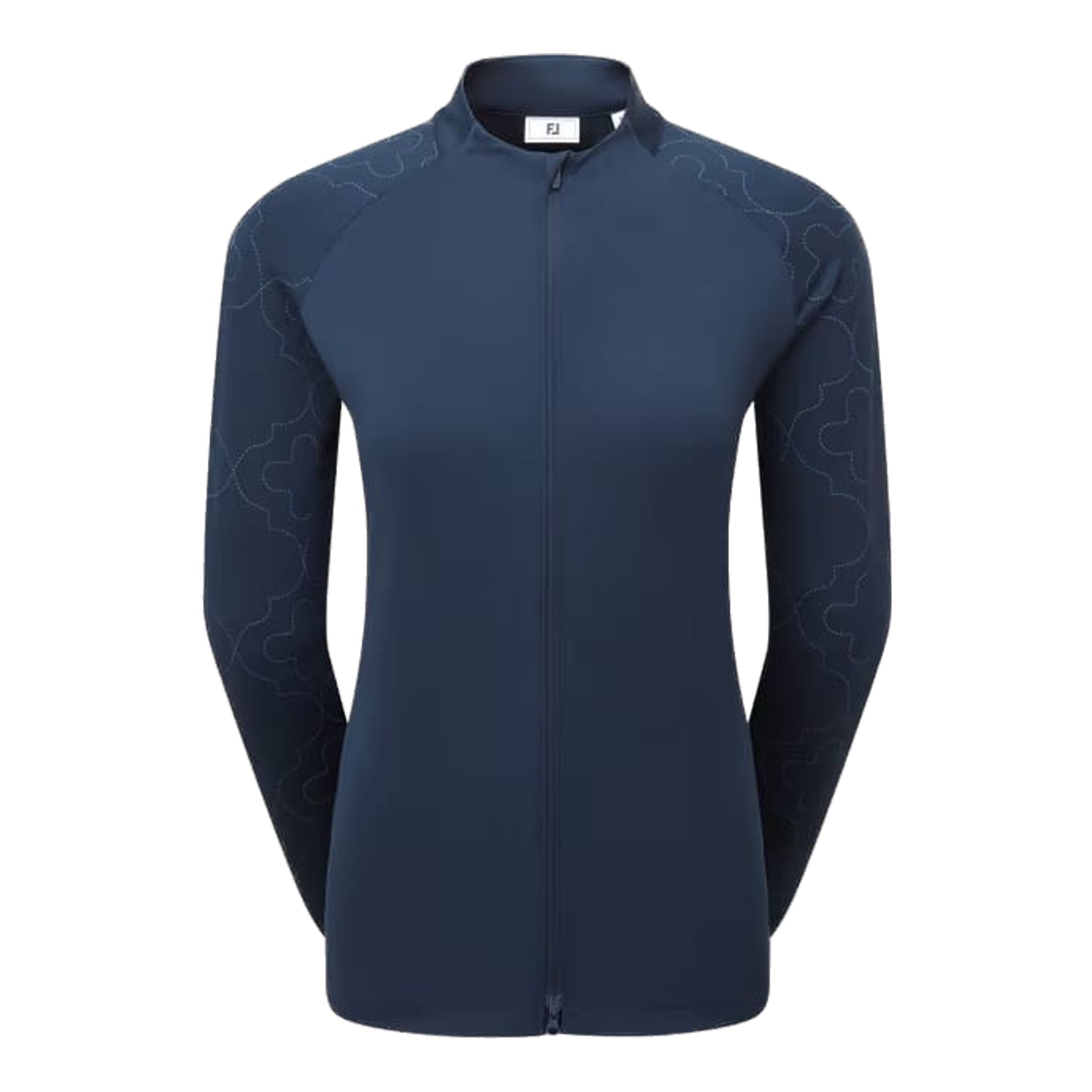 Footjoy Couche intermédiaire à manches imprimées et fermeture éclair intégrale pour femme