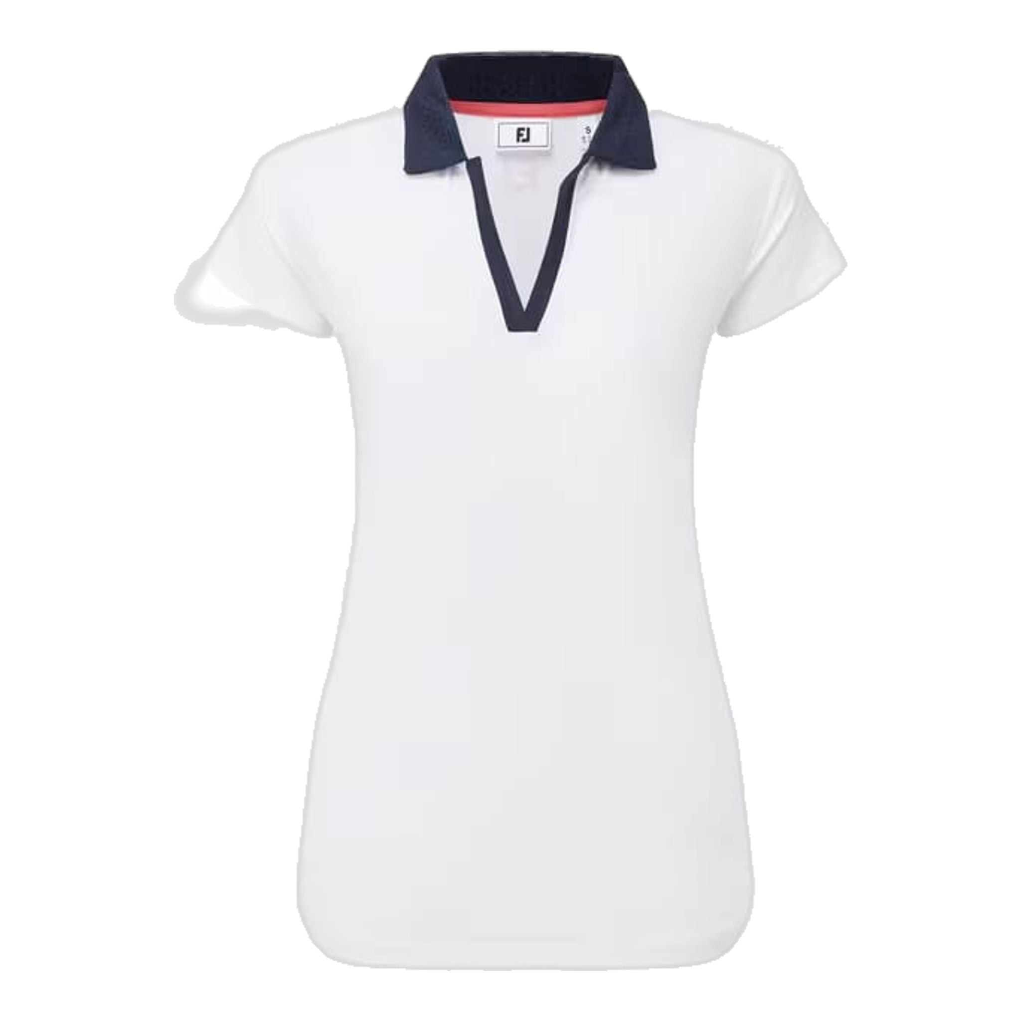 Polo Footjoy Lisle à manches courtes et bordure imprimée pour femme
