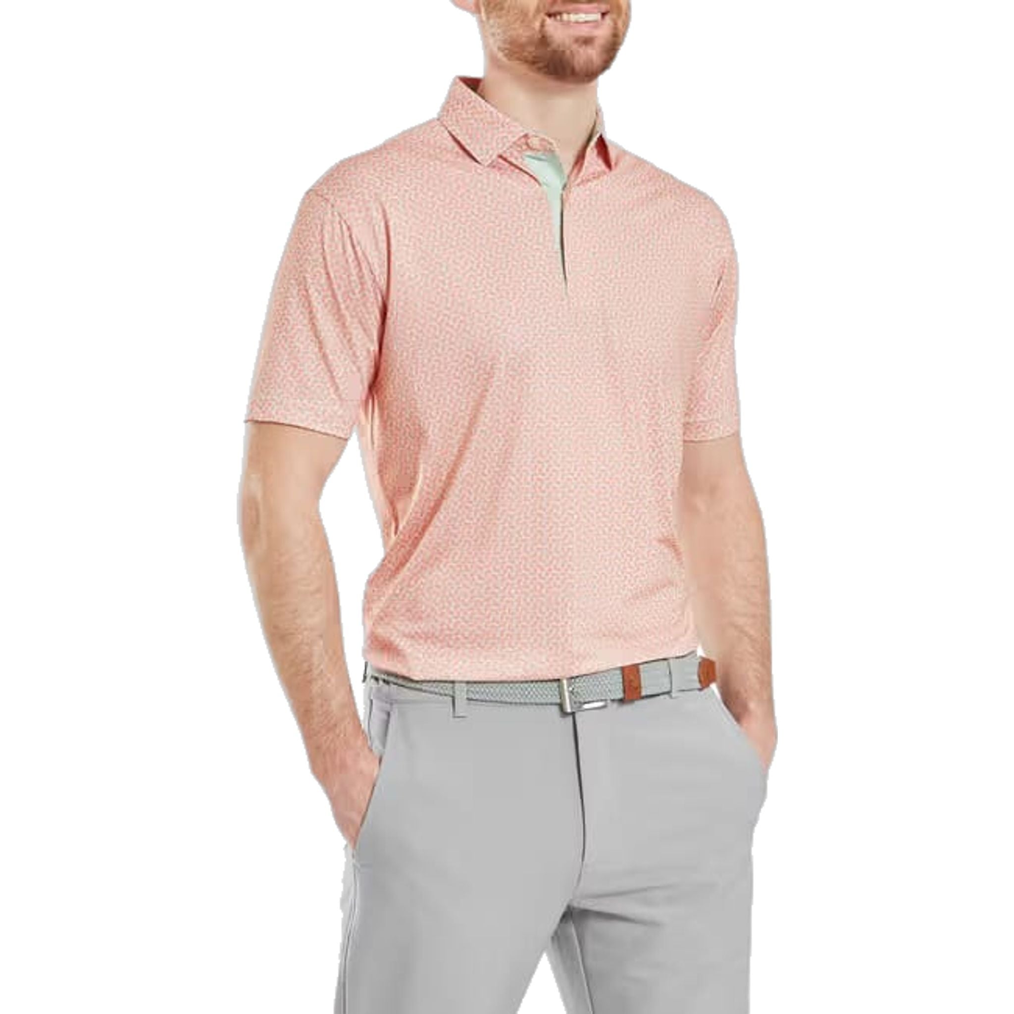 Footjoy Citrus Print Lisle Polo Herren