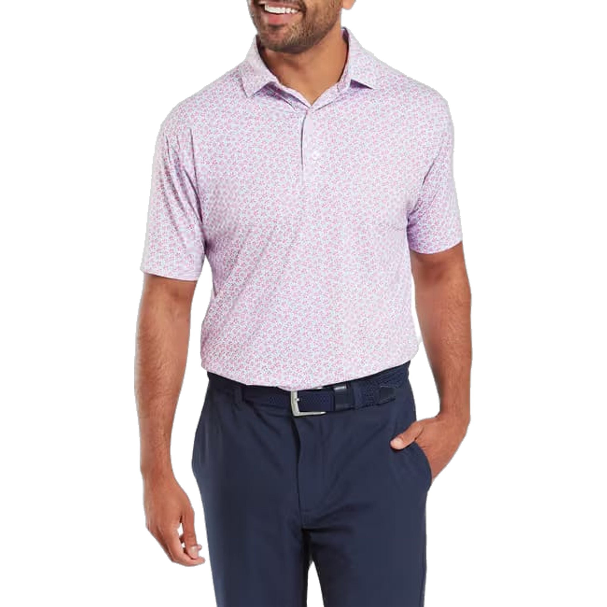 Polo homme Footjoy Lisle à imprimé floral